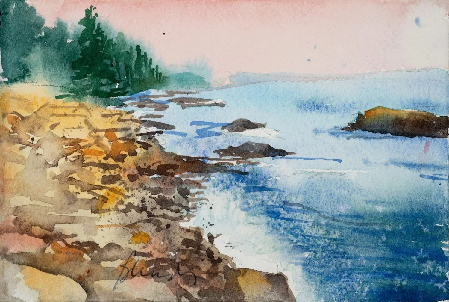 Northern Coast  7x5   unframed 300