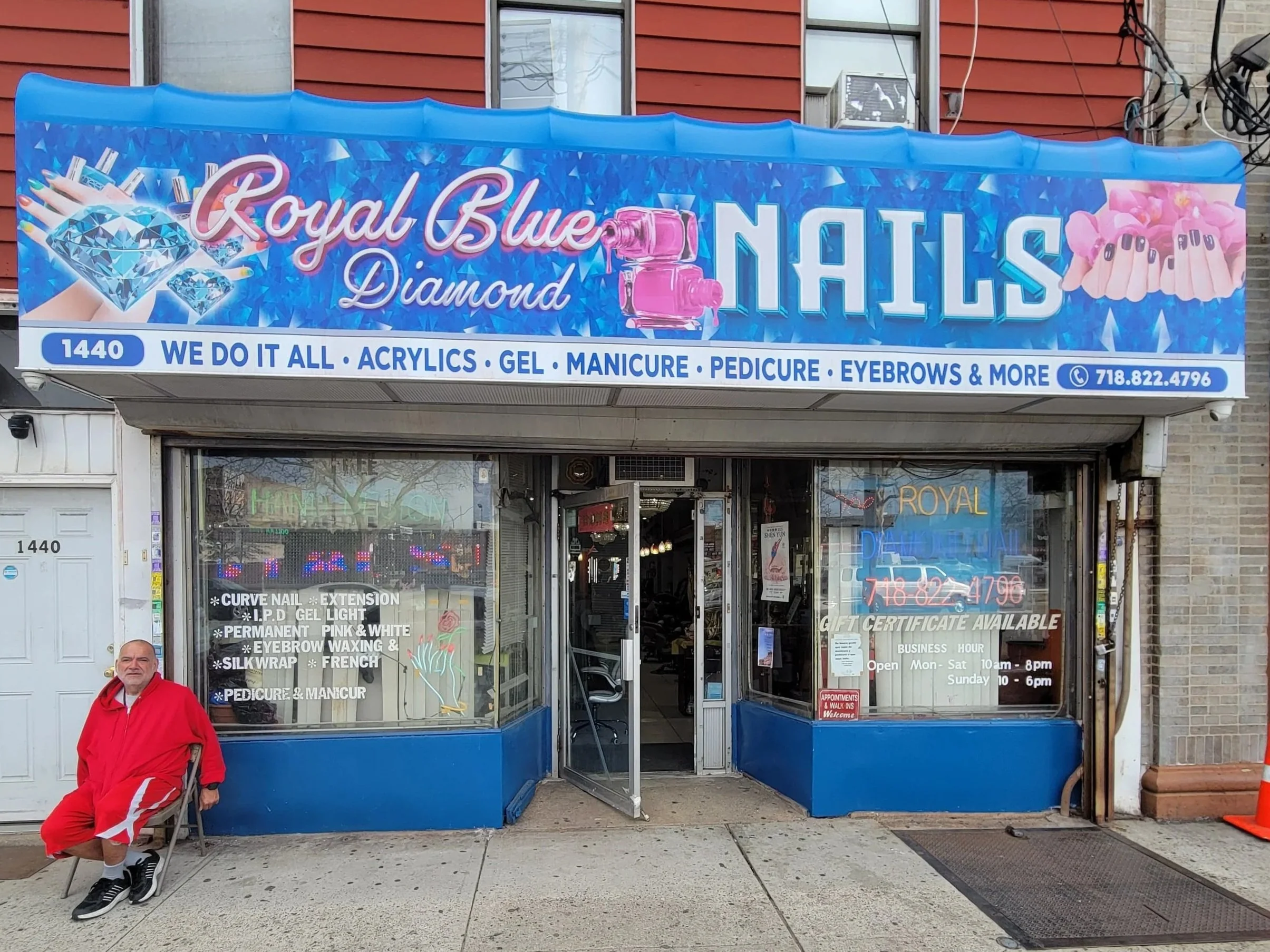 Image of Royal Diamond Nail & Spa store front in the Bronx, New York