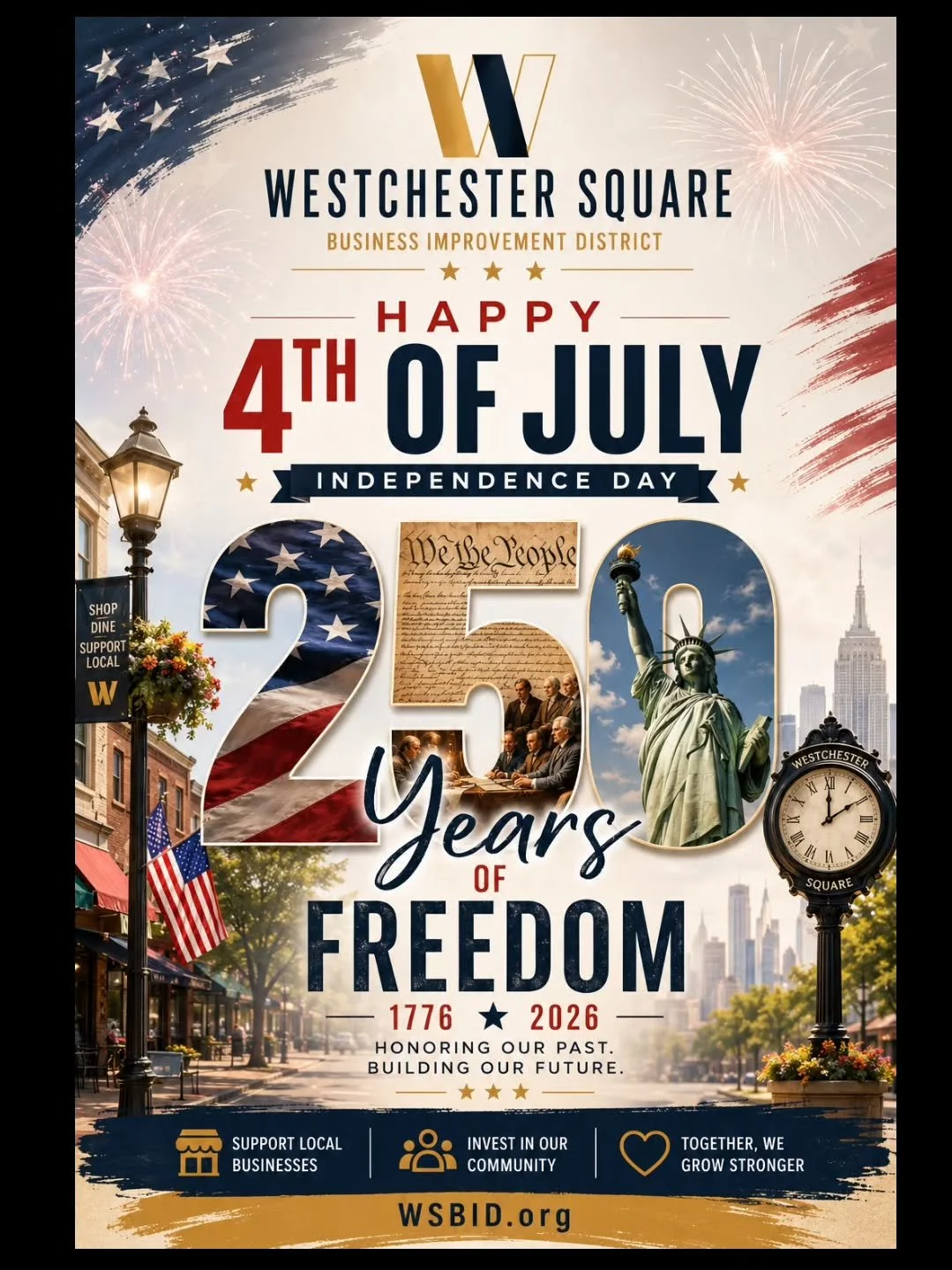 Happy Independence Day from the Westchester Square Business Improvement District! 🇺🇸

Today, we proudly celebrate 250 years of American independence while honoring the resilience, diversity, and entrepreneurial spirit that make our community so spe
