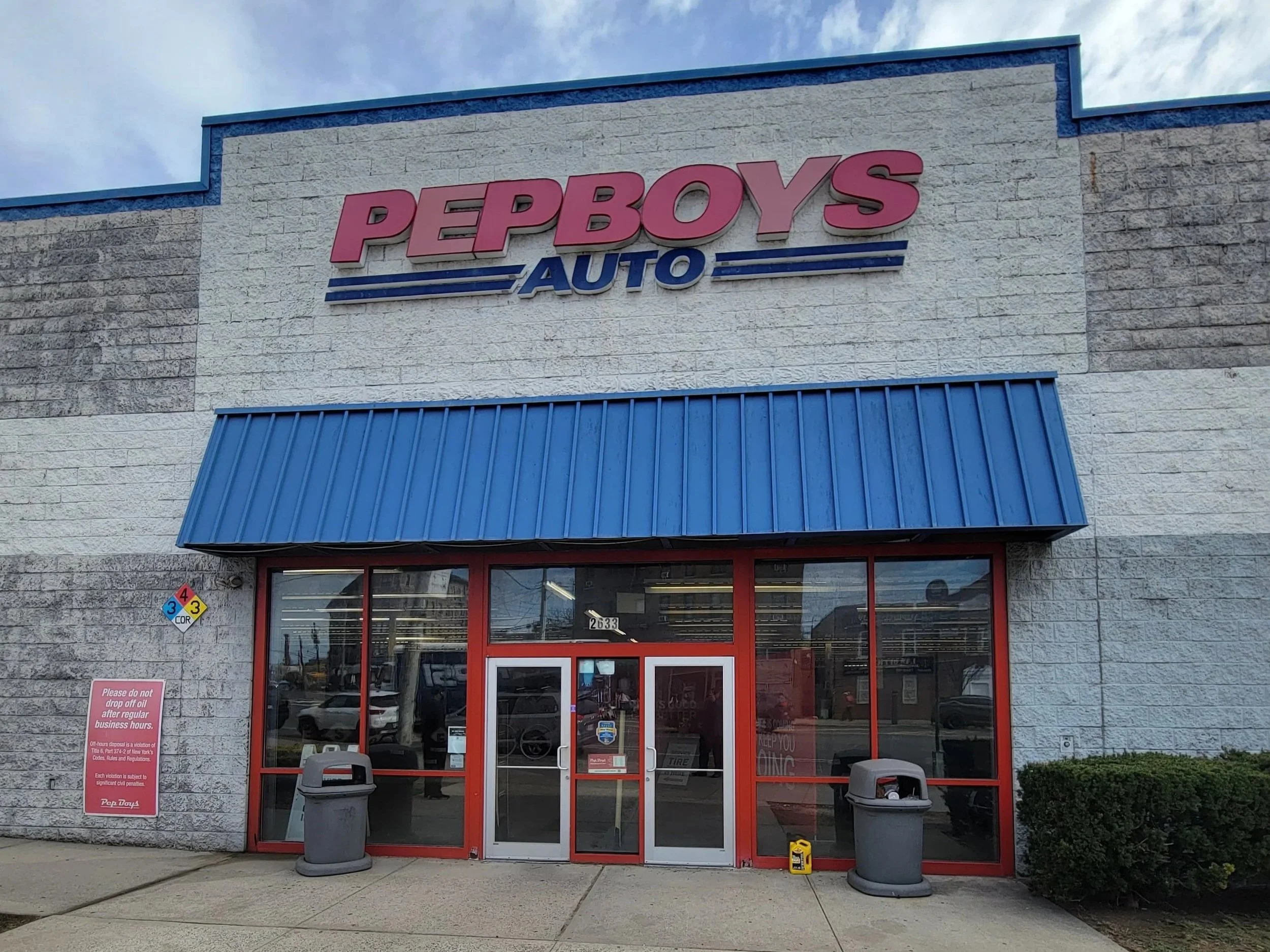 Image of Pep Boys Auto store front in the Bronx, New York