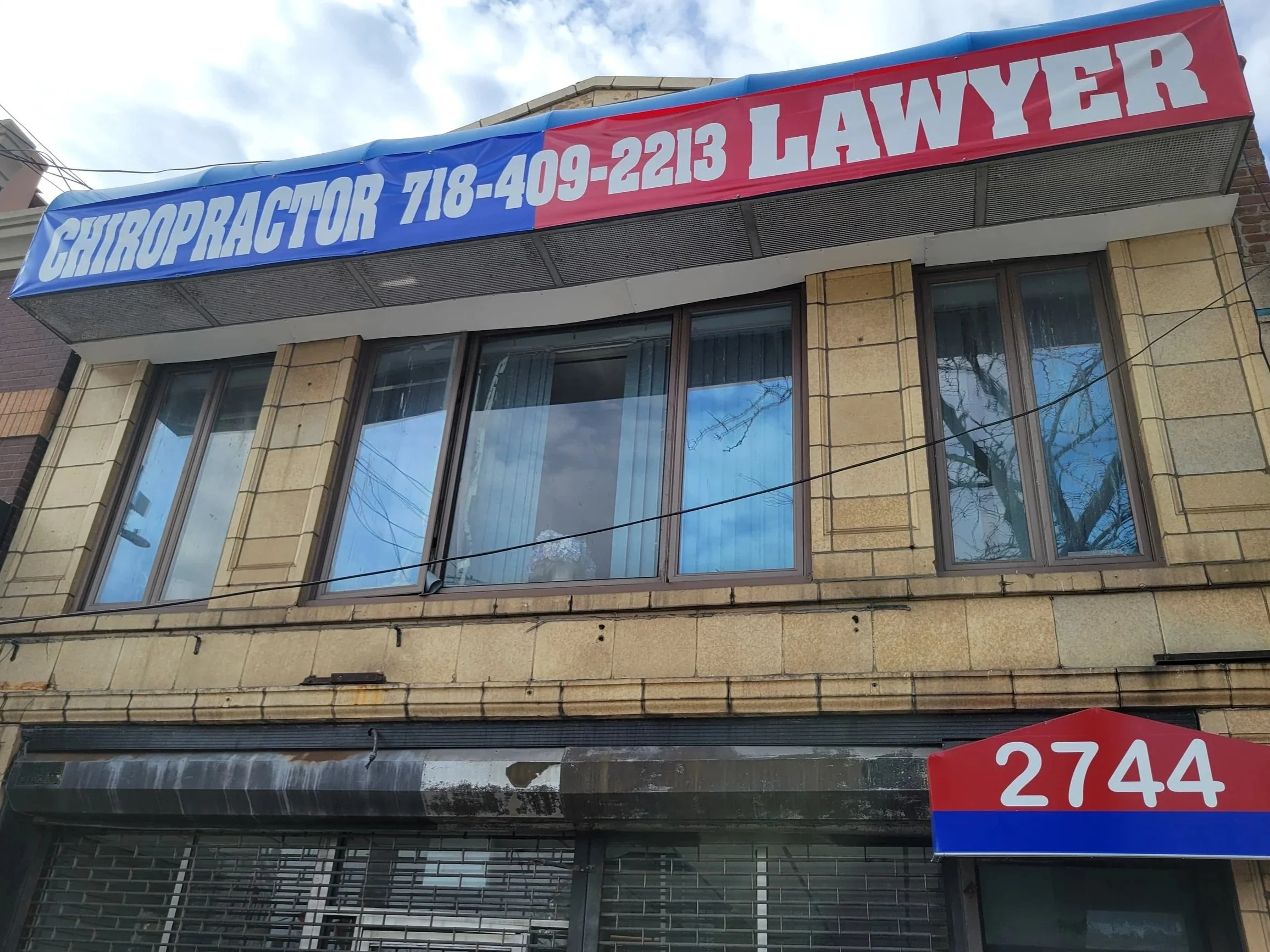 Image of Westchester Square Chiropractic Center store front on the second floor in the Bronx, New York