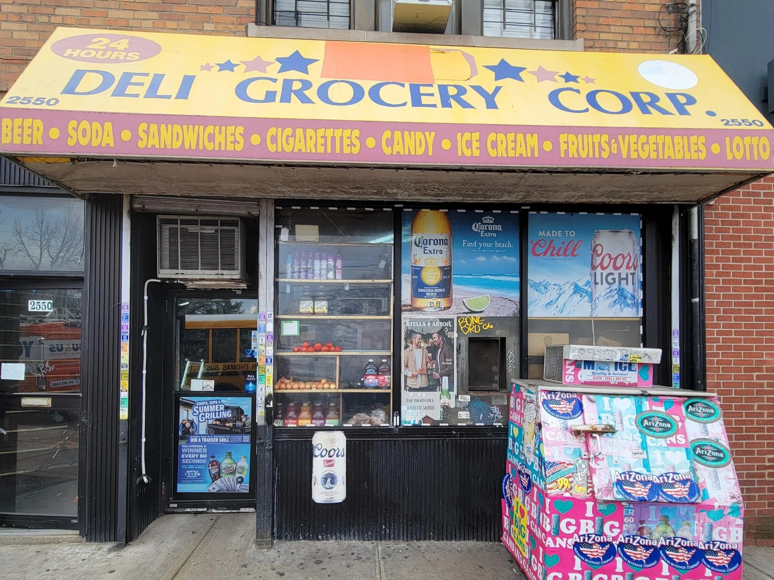 Image of MLS Deli & Grocery store front in the Bronx, New York