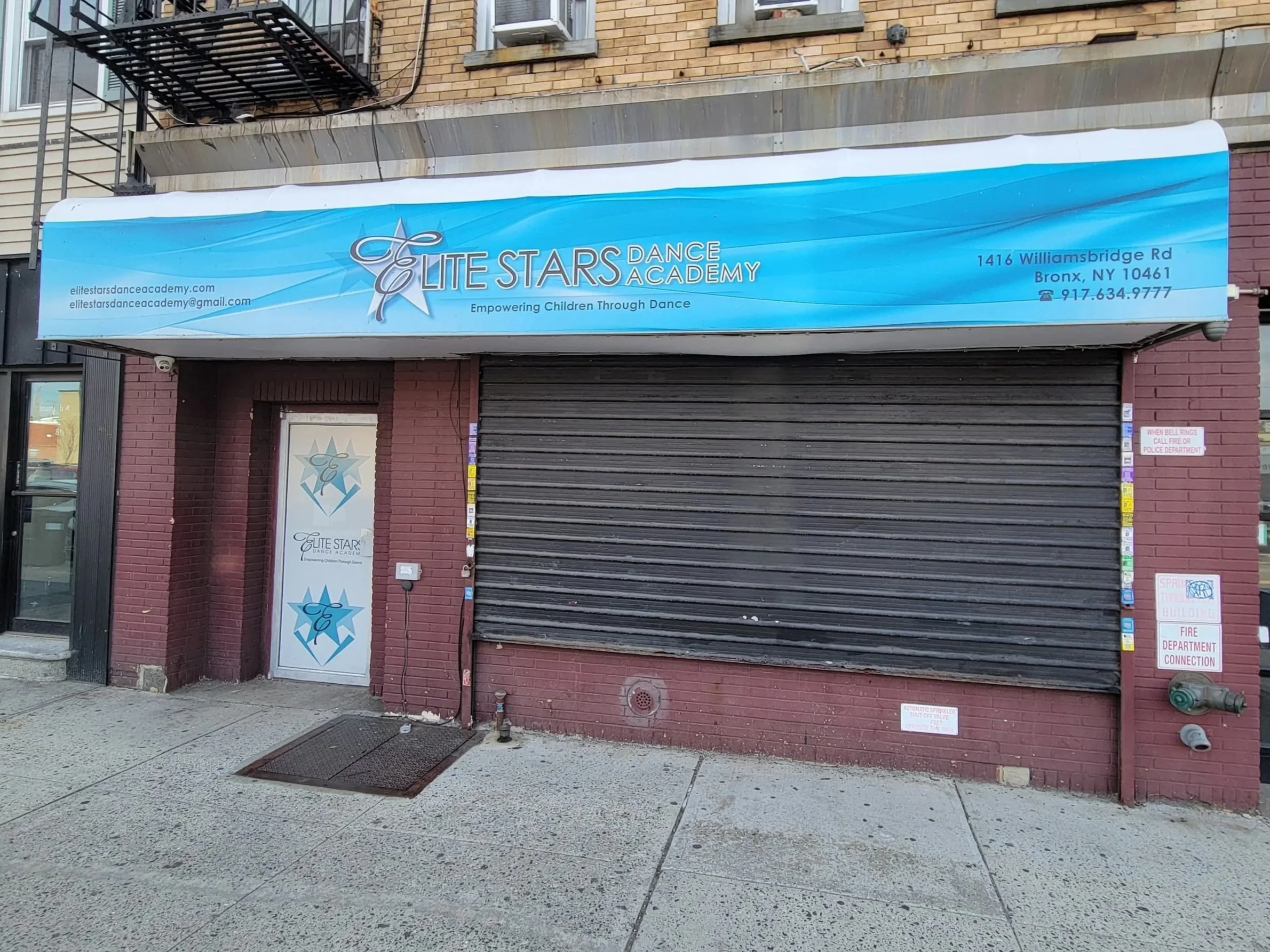 Image of Elite Stars Dance Academy studio front in the Bronx, New York
