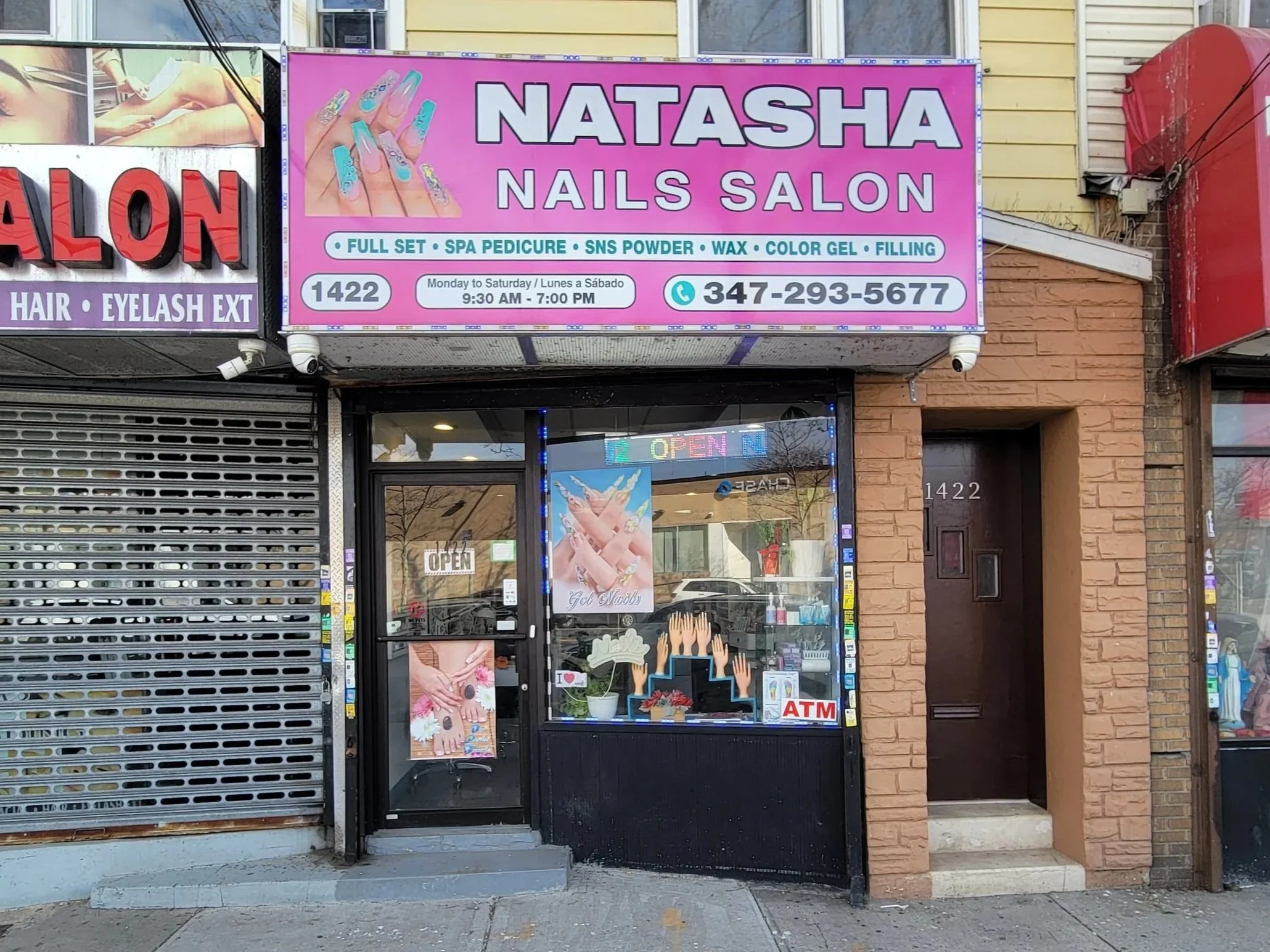 Image of Natasha Nails Salon office front in the Bronx, New York