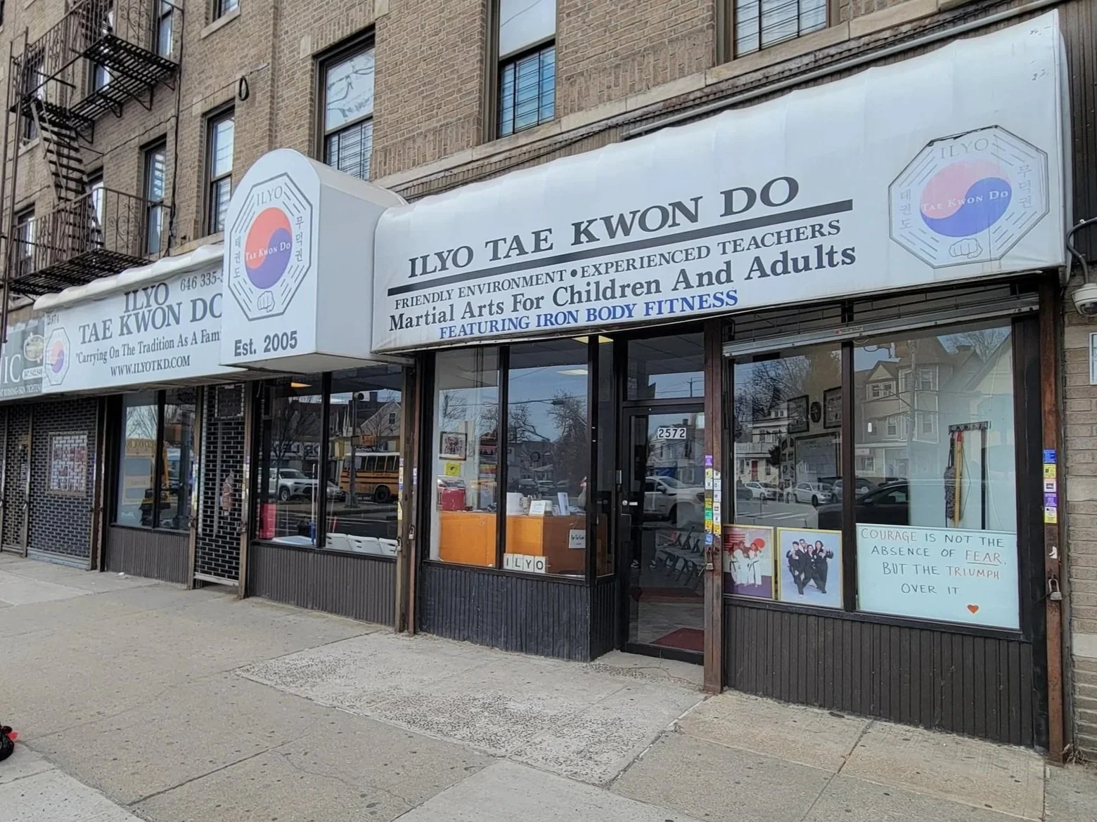 Image of Ilyo Tae Kwan Do studio front in the Bronx, New York