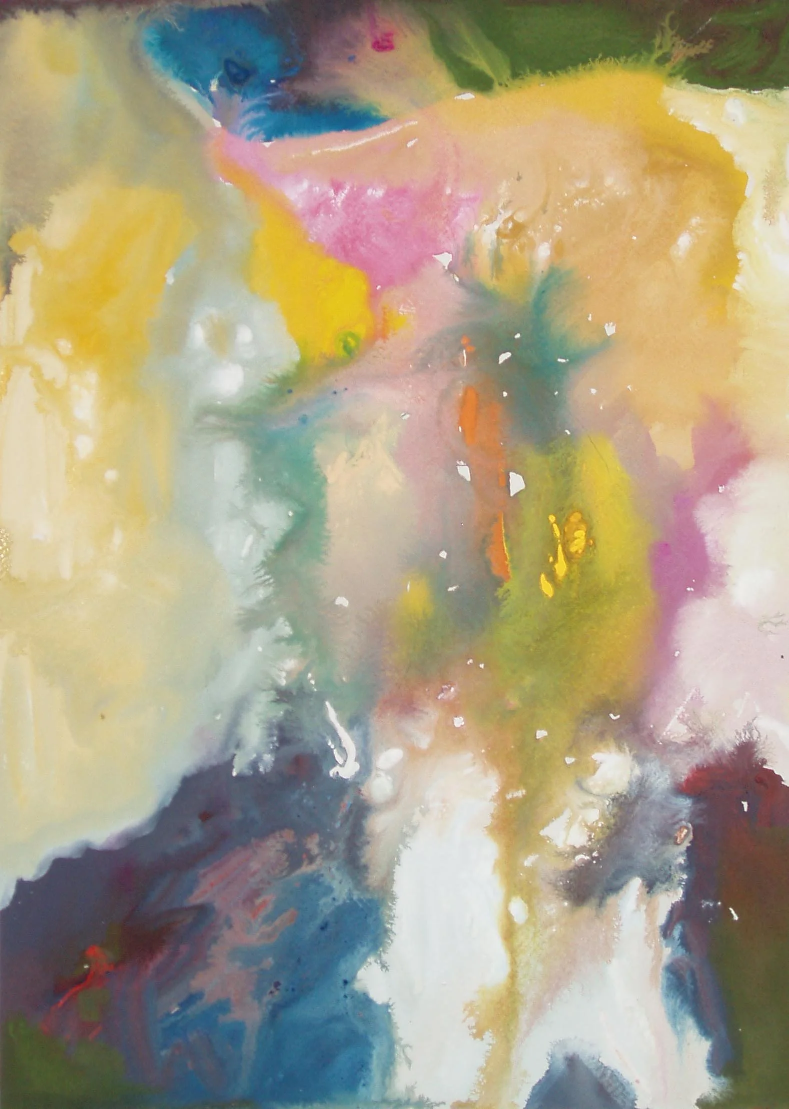 Moses de Leon, gouache on paper, 14" x 10"