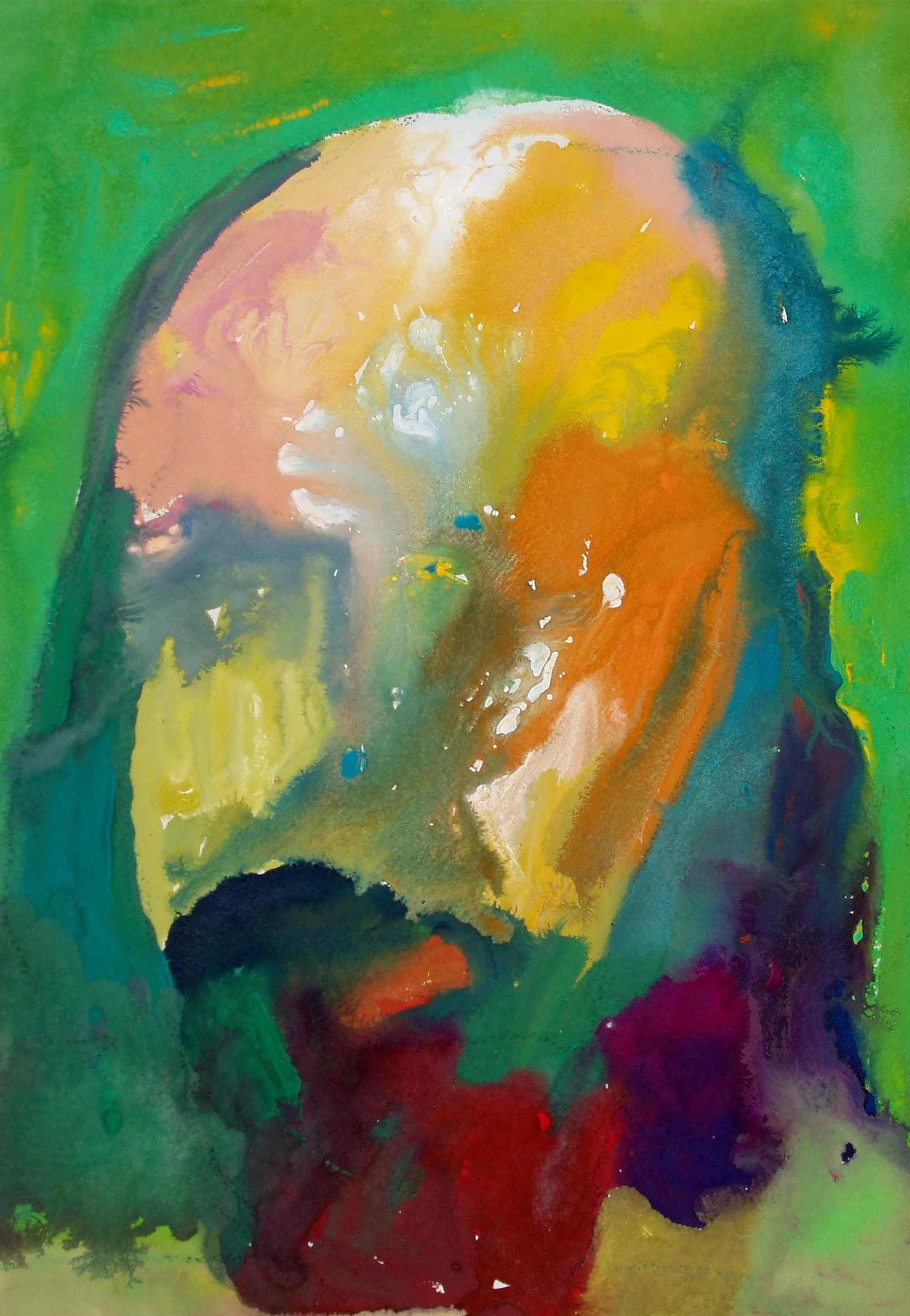 al-Ghazali, gouache on paper, 14" x 10"