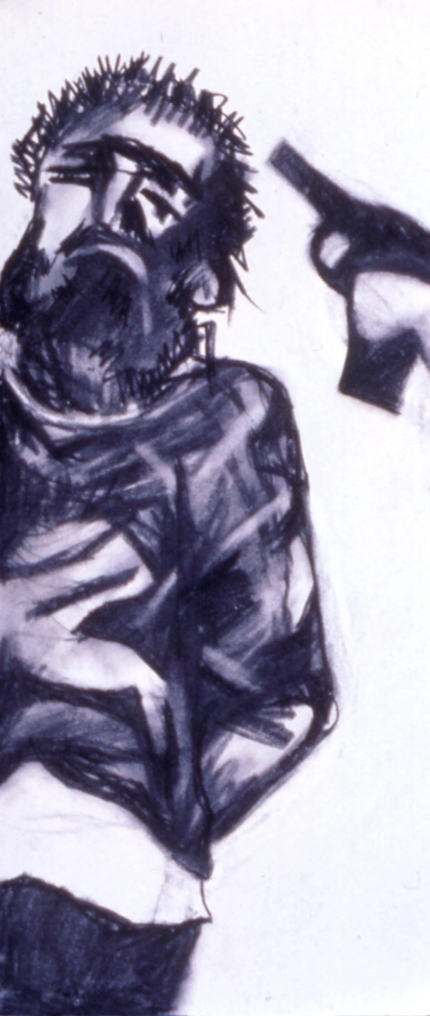 Execution, charcoal on paper, 24" x 10", 2002.