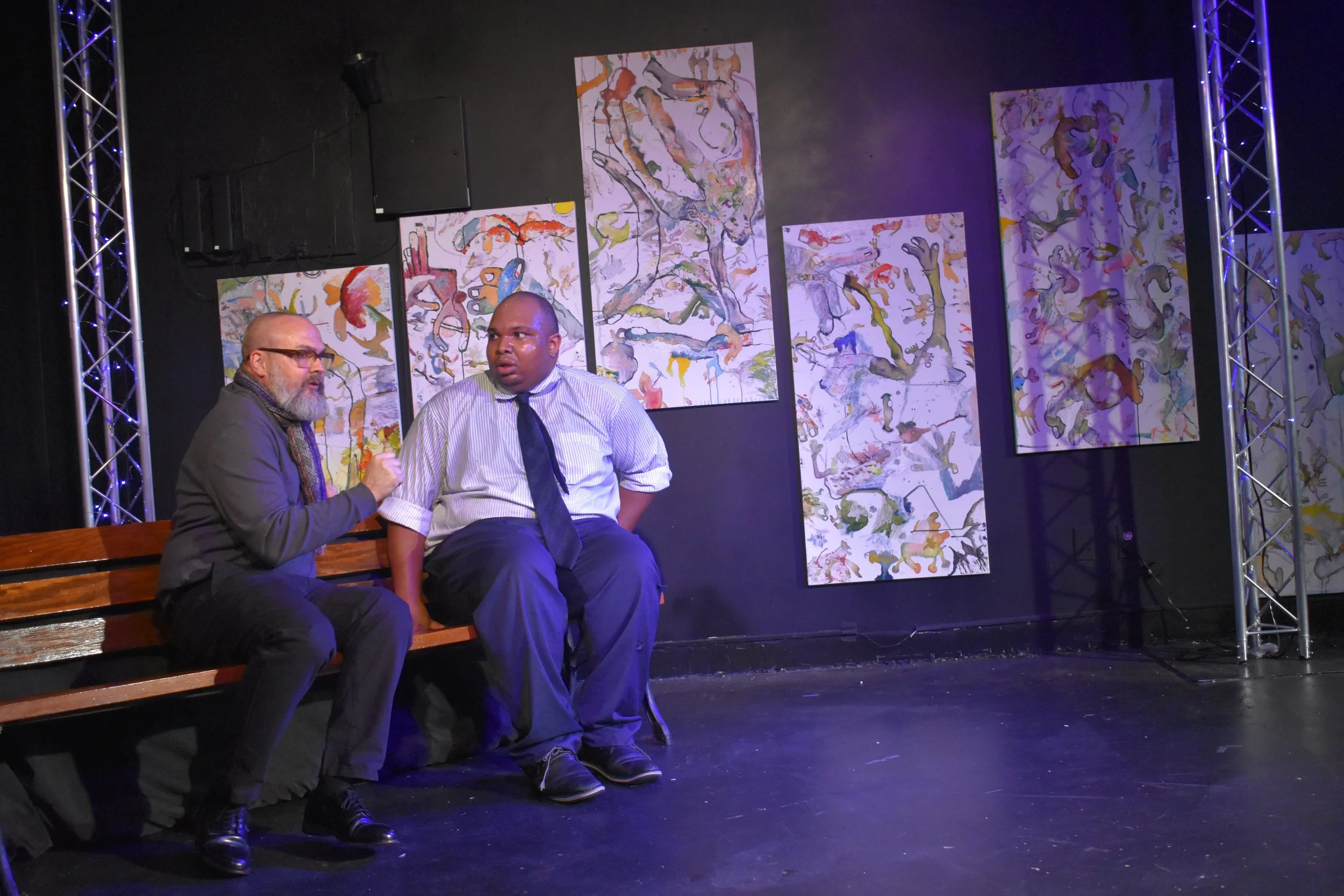 Frates (Craig Houck) and Duck (Shaquille Stewart)