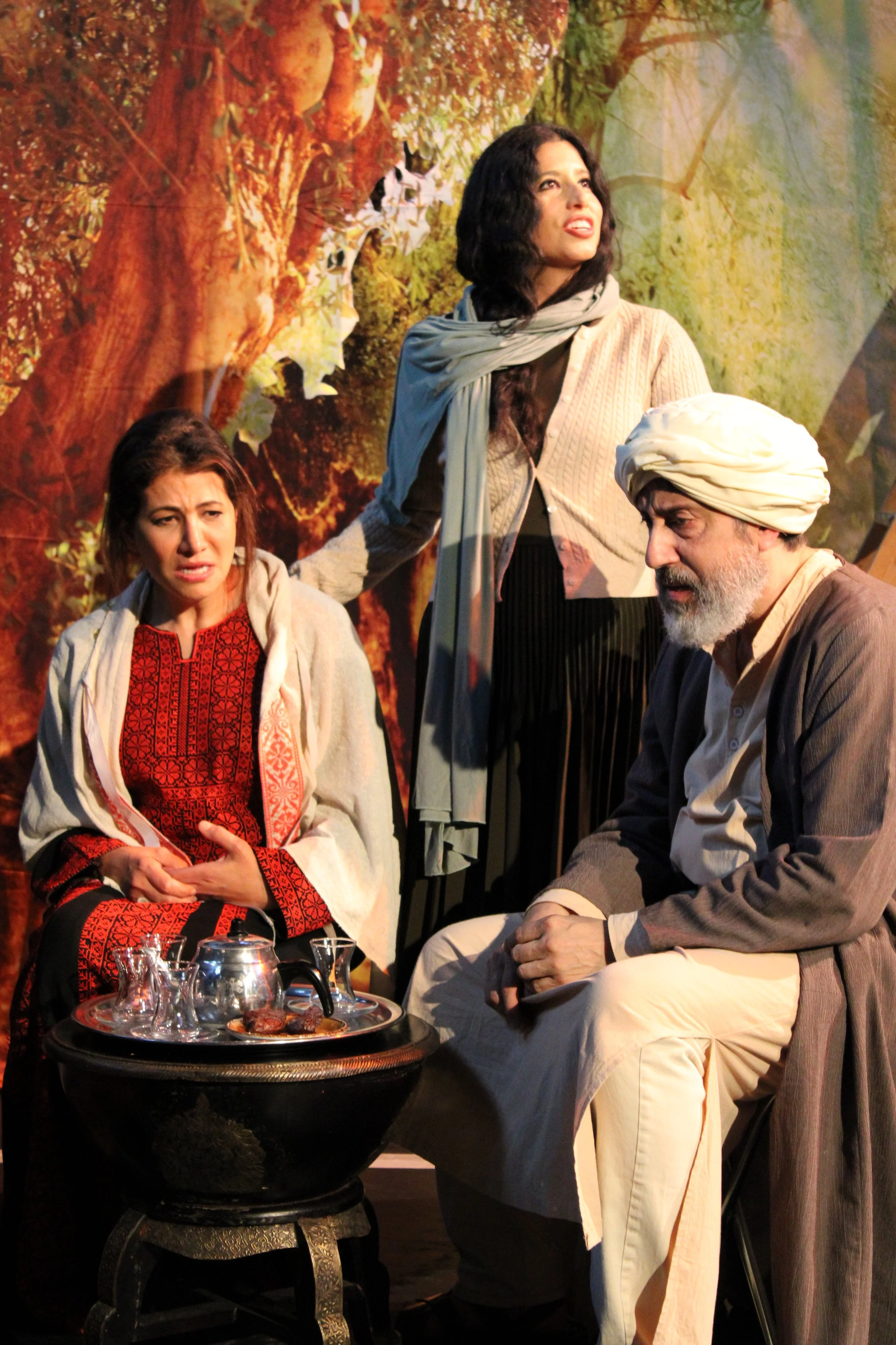 Fatima (Inji El Gammal), Rashida (Maya Koshaba) and Amir (Mark Quiles)