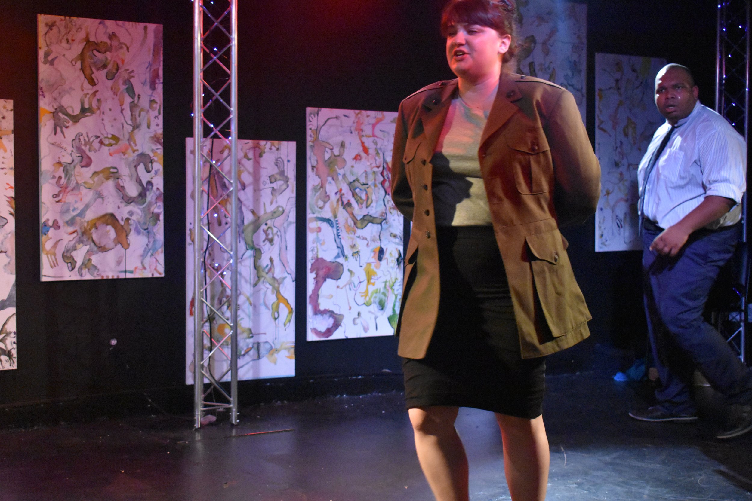 Deputy Director (Amanda Spellman) and Duck (Shaquille Stewart) 