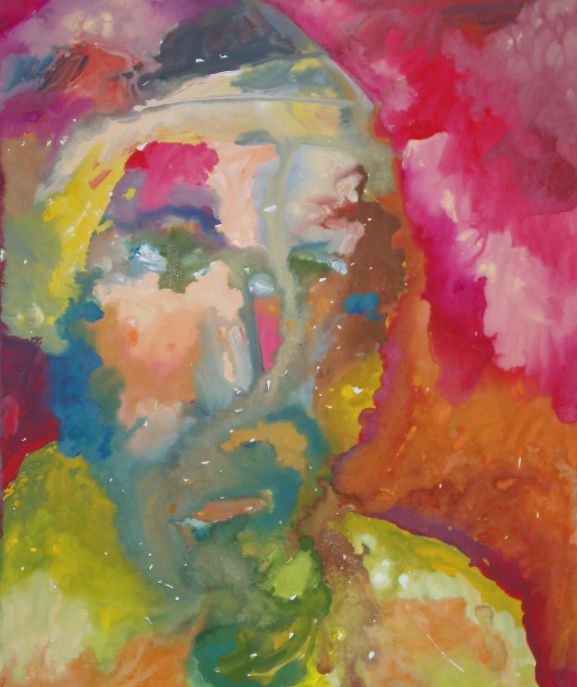 Judah Halevi, gouache on paper, 17" x 14"