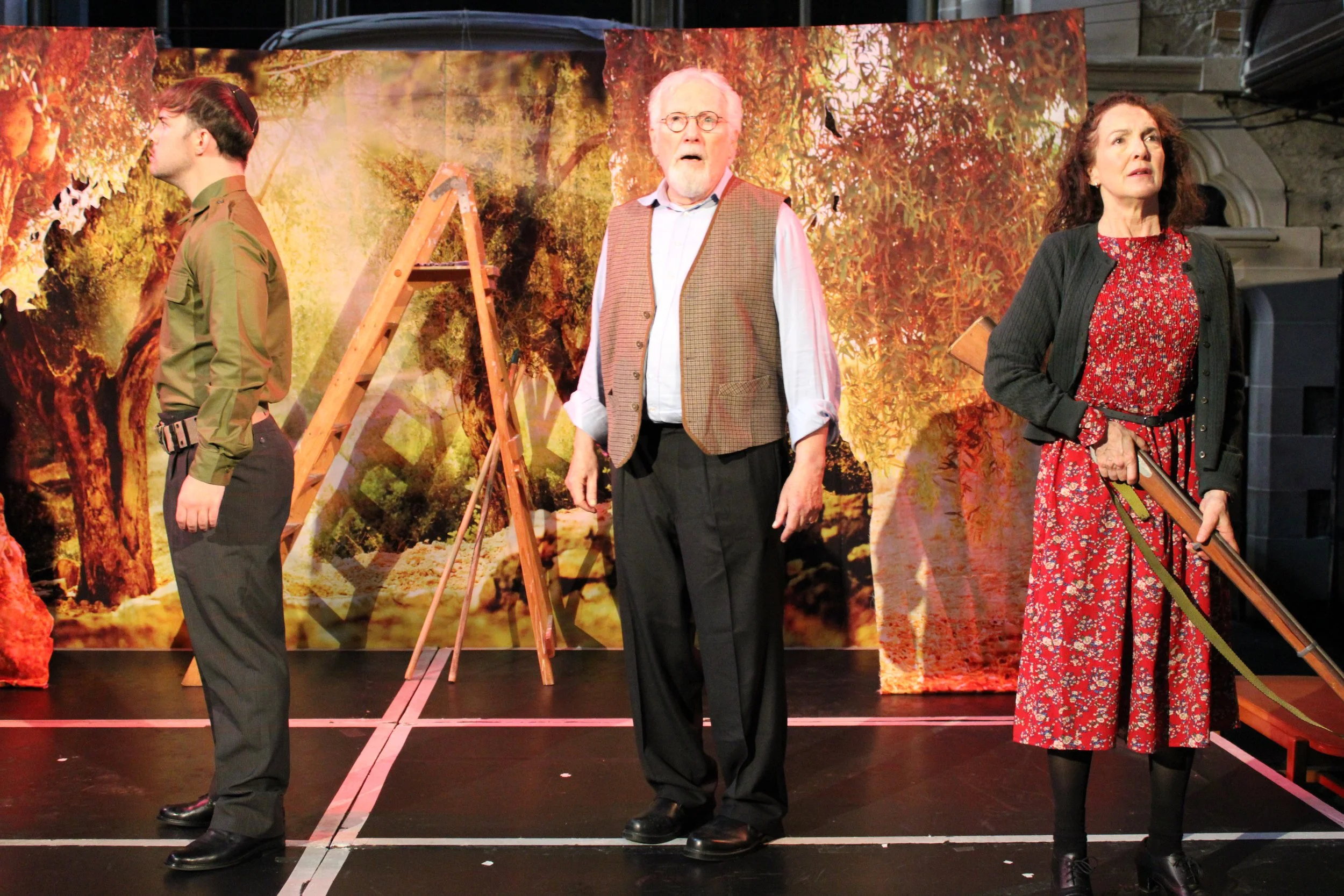 Moritz (Kai Ross), Melke (Mark Peters) and Shoshana (Jennifer Tulchin)