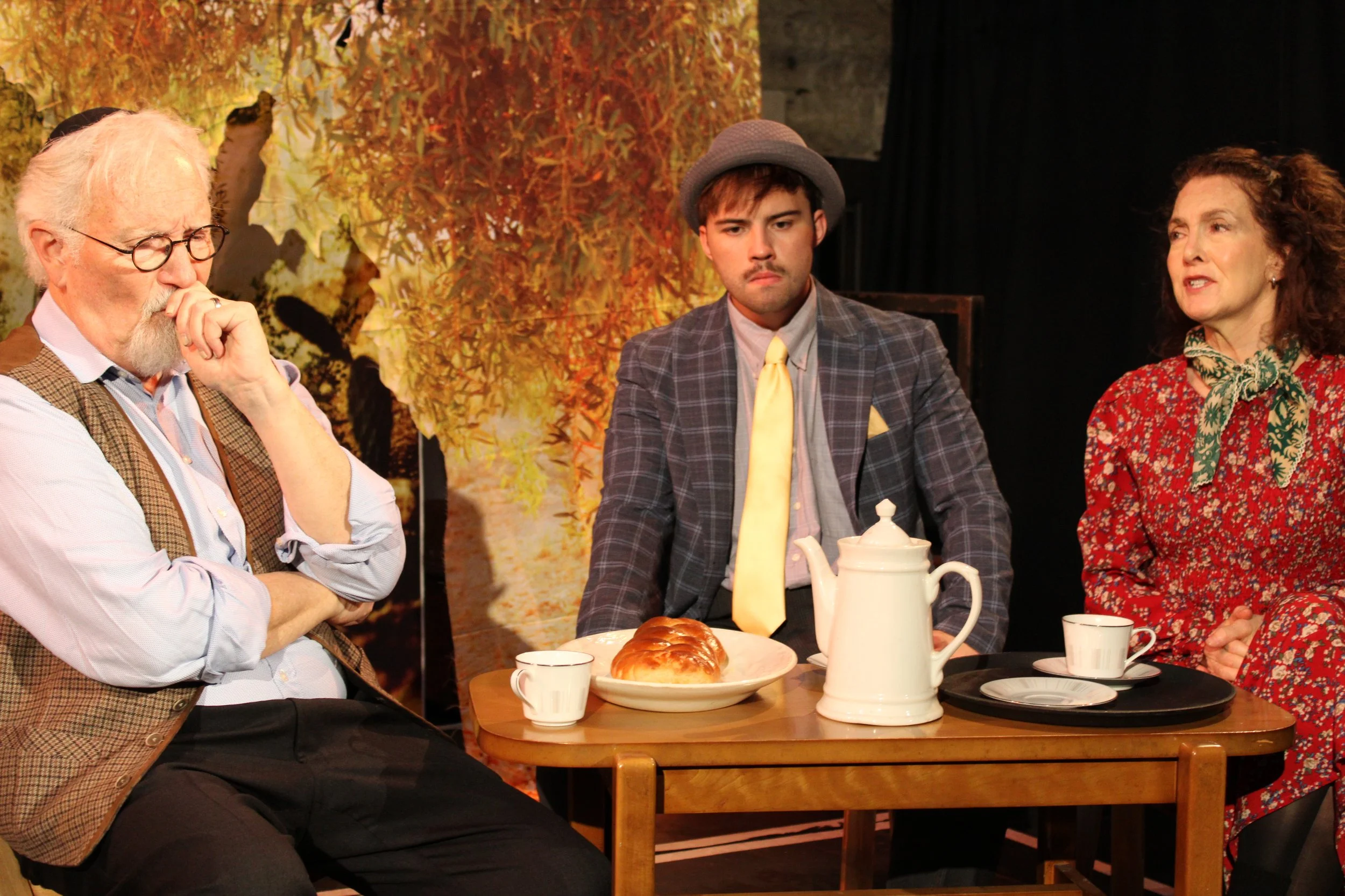 Melke (Mark Peters), Moritz (Kai Ross) and Shoshana (Jennifer Tulchin)