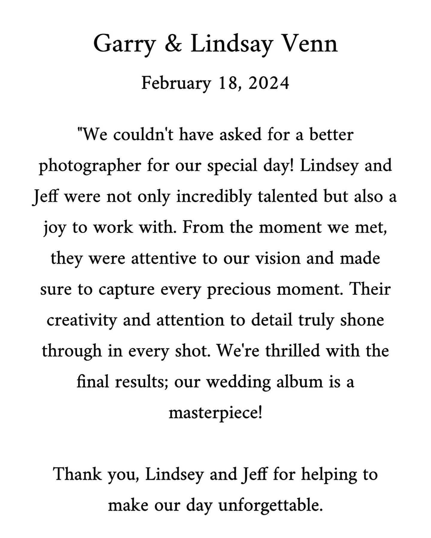 Thanks so much to Lindsay and Garry for such kind words and for trusting us with your wedding day. @tighnamara #weddingdaydetails #westcoastweddingphotographer #westcoastweddings #vancouverislandweddings #victoriabcphotographer #canadianweddingphotog