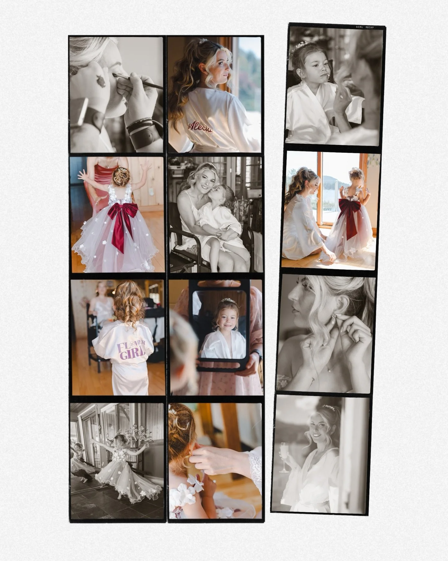 Weddings are filled with family moments that will be stored in our hearts forever. Alicia and her daughter Paisley, morning prep. Hair and makeup by @vibeautifystudio #weddingphotographer #bcweddings #westcoastwedding #vancouverislandphotographer