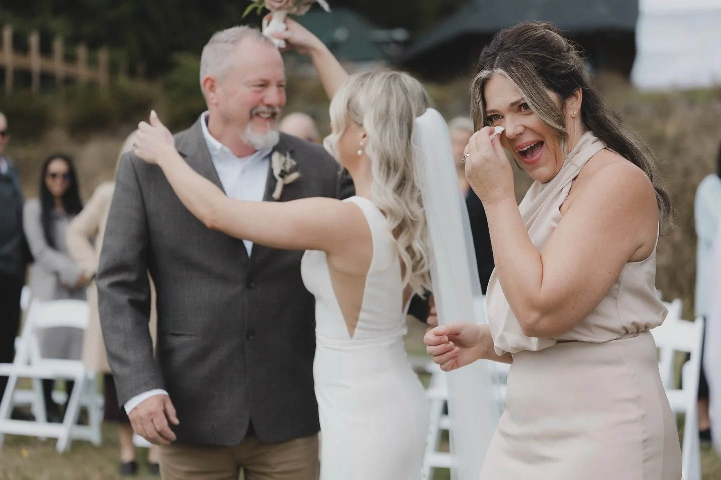 Some of the many sweet moments from Nikki and Connor&rsquo;s wedding day. Makeup by @costa_chic Venue @oceansong_cottages #westcoastwedding #pnwweddingphotographer #yyjweddings #vancouverislandweddingphotographer #bcweddingphotographer