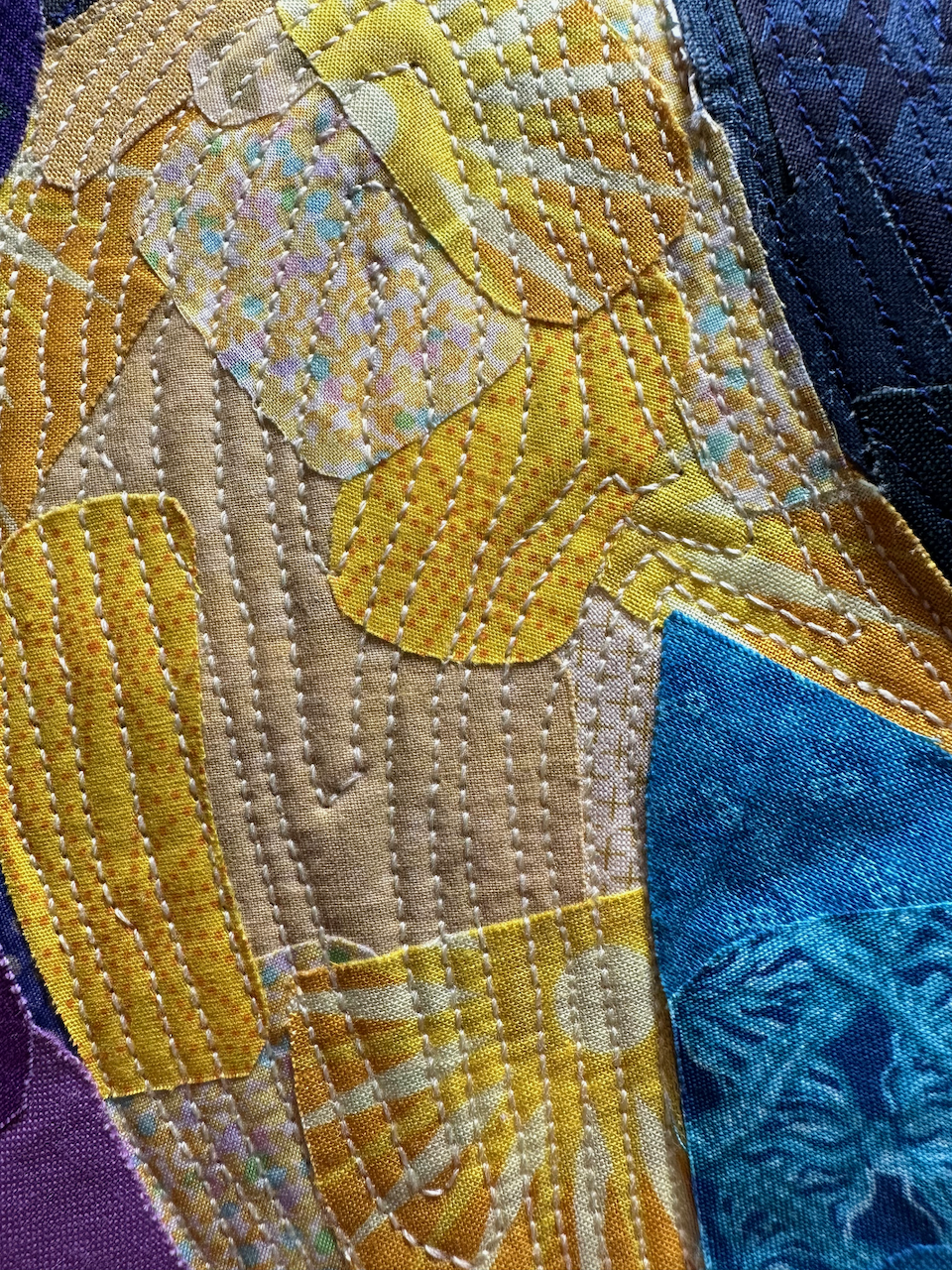 Another close-up of contour quilting