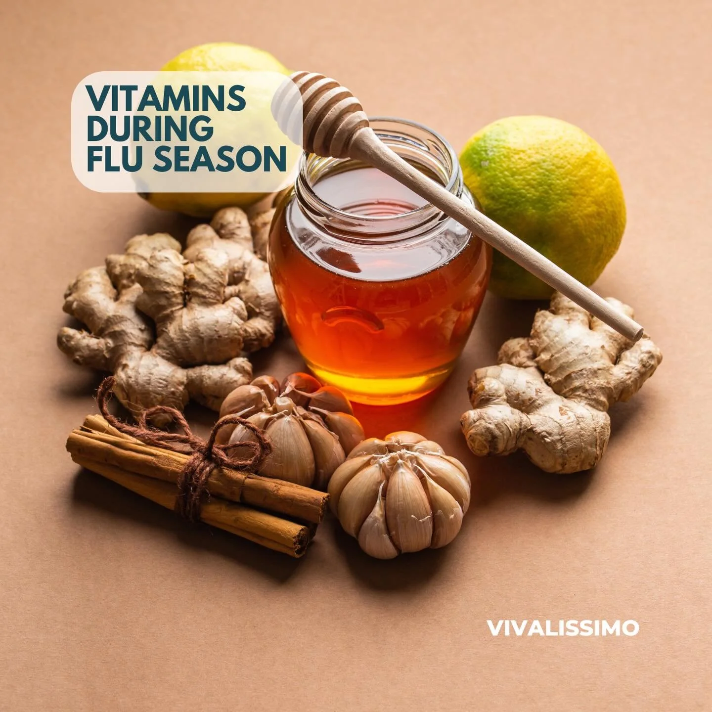 Orange juice is the classic go-to during flu season, but there are so many homemade remedies that can help support our immunity and ease those symptoms. Link in Bio. #vitaminc #functionalnutrition #adaptogens #antioxidants