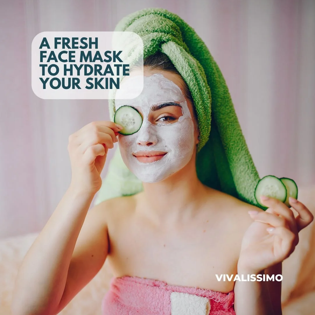 This easy face mask is made with just two ingredients that are probably already in your fridge: cucumber and yogurt. Together, they can refresh tired-looking skin, soothe the appearance of blemishes and reduce puffiness. Link in Bio. #skinhealth