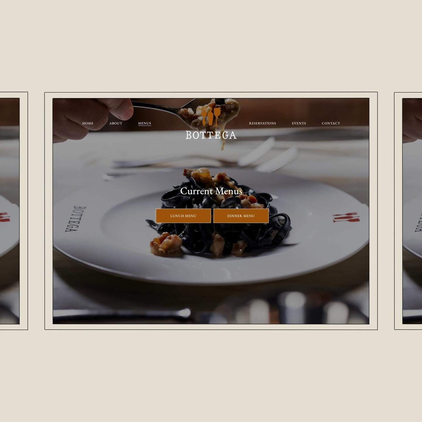 The pairing of delicious cuisine and a beautiful, functional website... what more could you want!