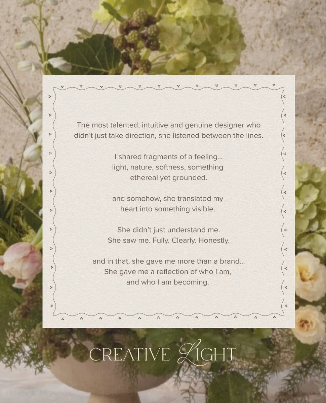 And that right there folks&hellip; that&rsquo;s my secret sauce. Why I love what I do 🤍 @creativelightdesign