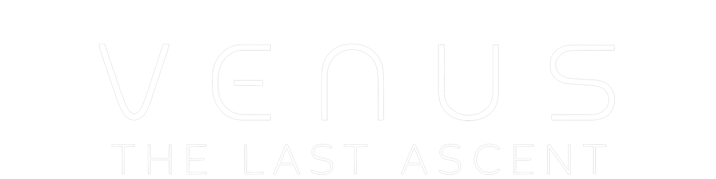 Logo for 'Venus: The Last Ascent' with stylized text.