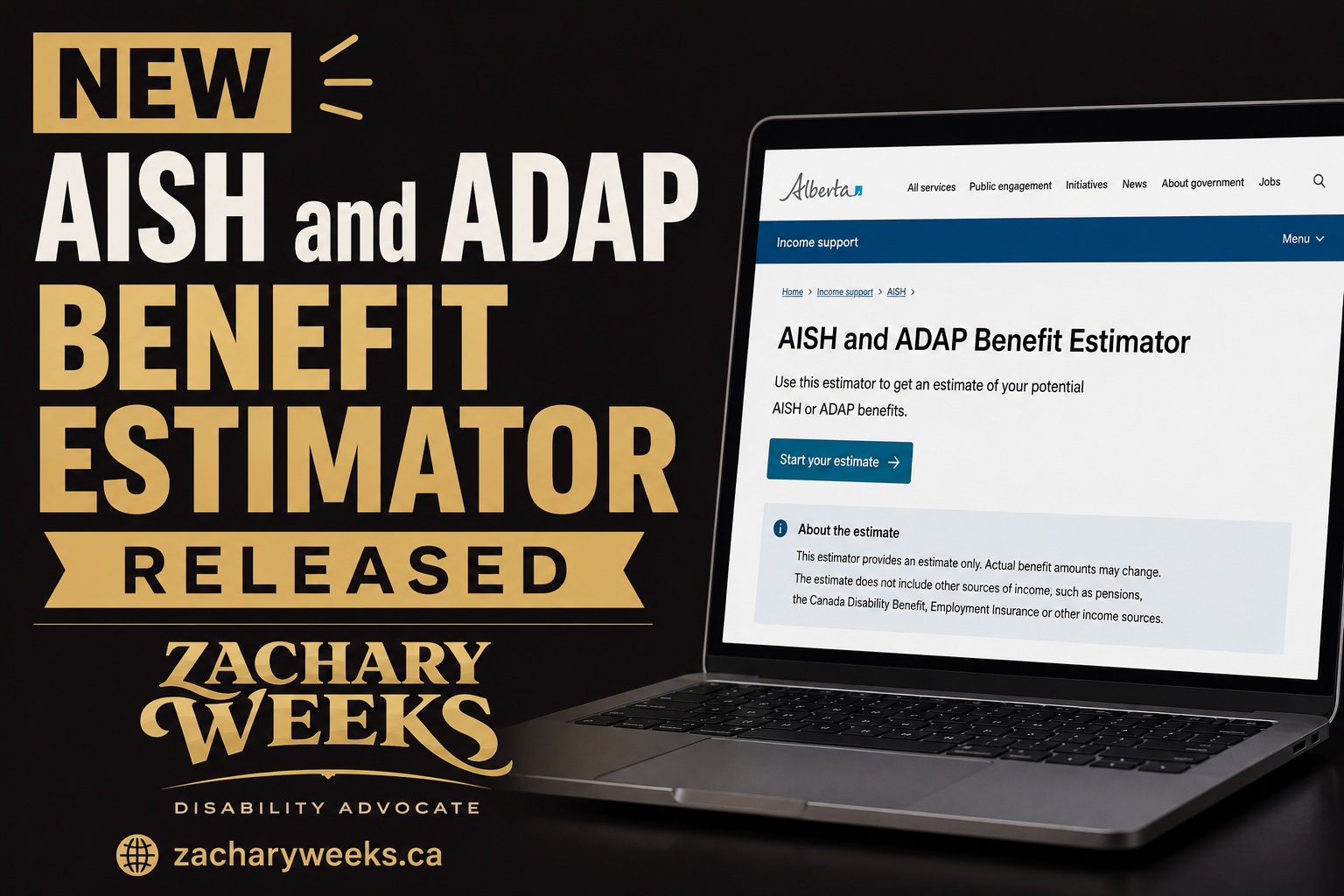 New AISH and ADAP Benefit Estimator Released