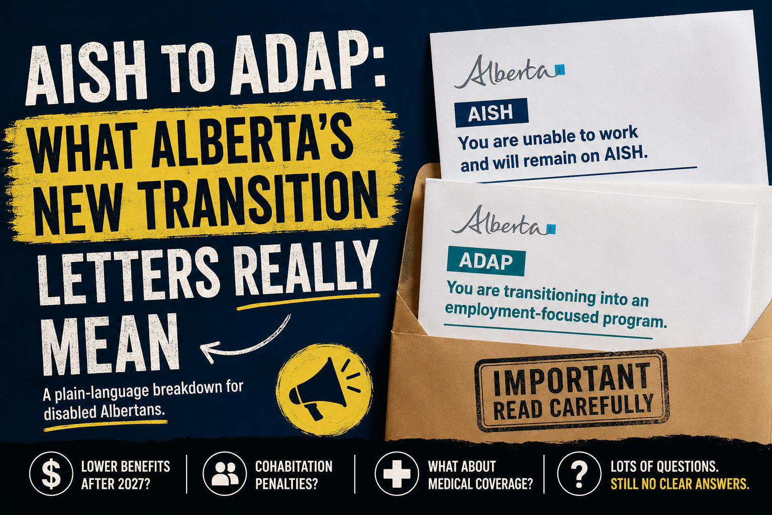AISH Recipients Are Starting to Receive ADAP Letters. Here’s What Albertans Need to Know.