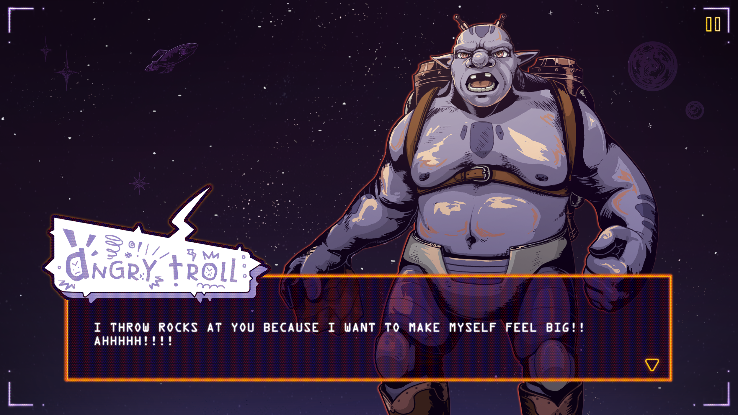 Angry Troll Dialogue Screen