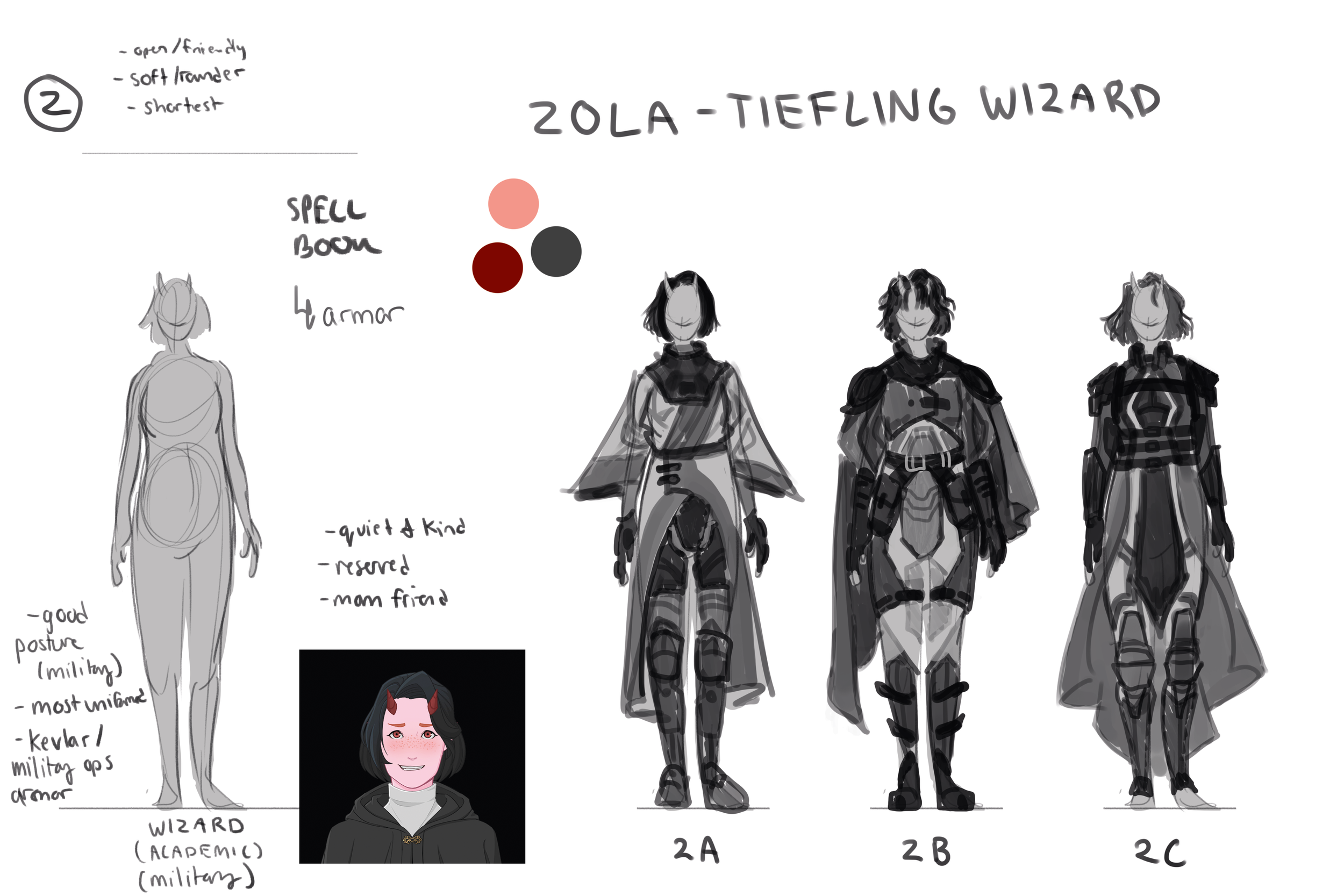 Zola Outfit Sketches