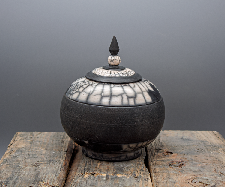 工芸品 raku RAAQUU Tamashii Ceramic Carbon Copper Pet Urn for Remains