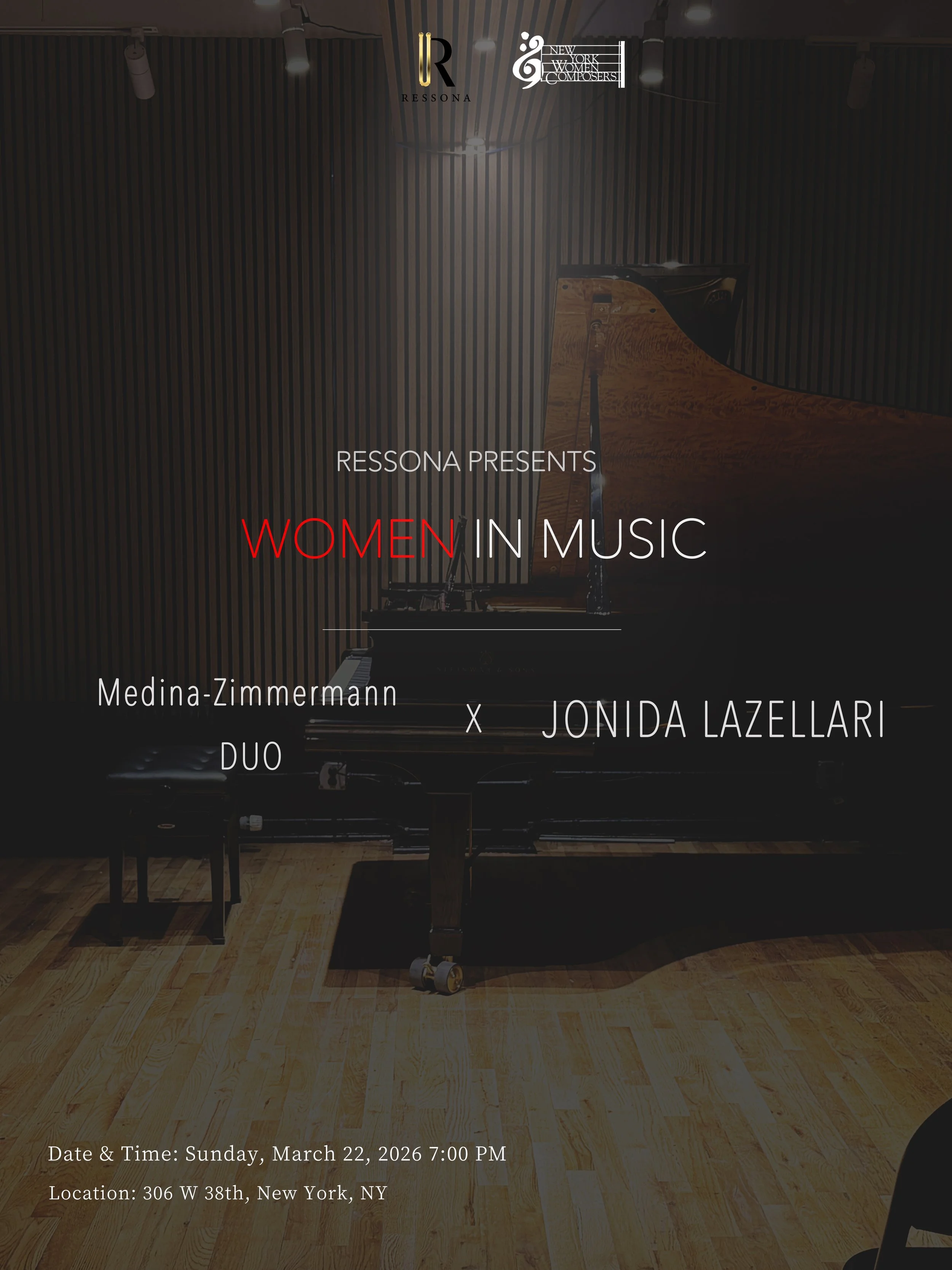 RESSONA Women in Music Series | Medina-Zimmermann Duo X Jonida Lazellari