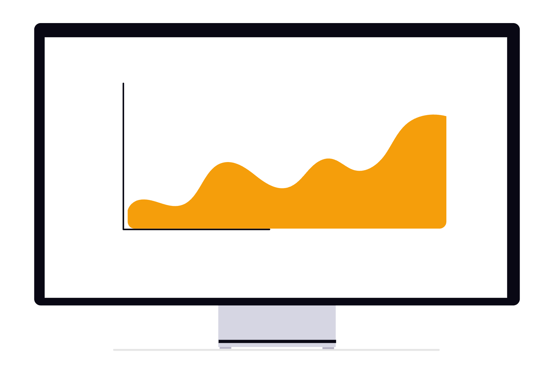 Exponential growth graph representing progress and change over time through ongoing psychology therapy