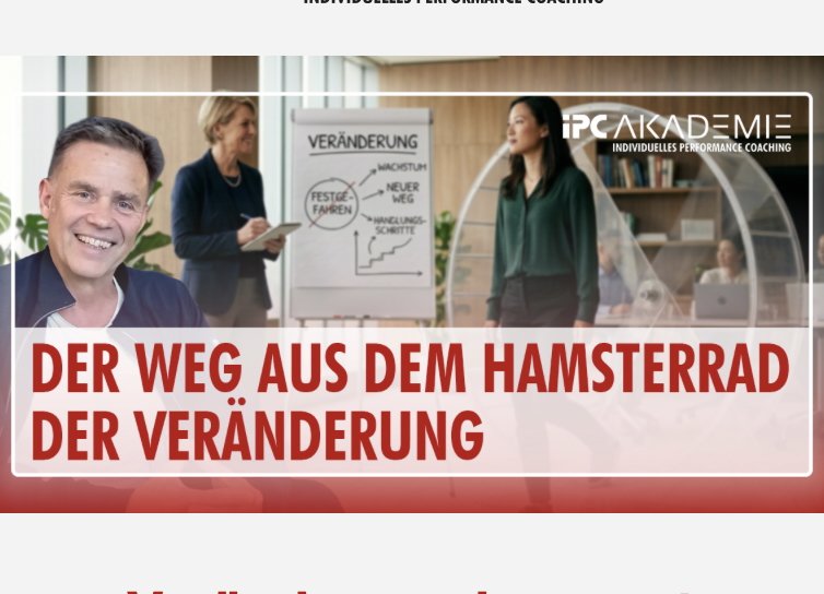Der Weg aus dem Hamsterrad |  Coaching-Tool für erfolgreiche Übergangsprozesse | IPC Akademie
