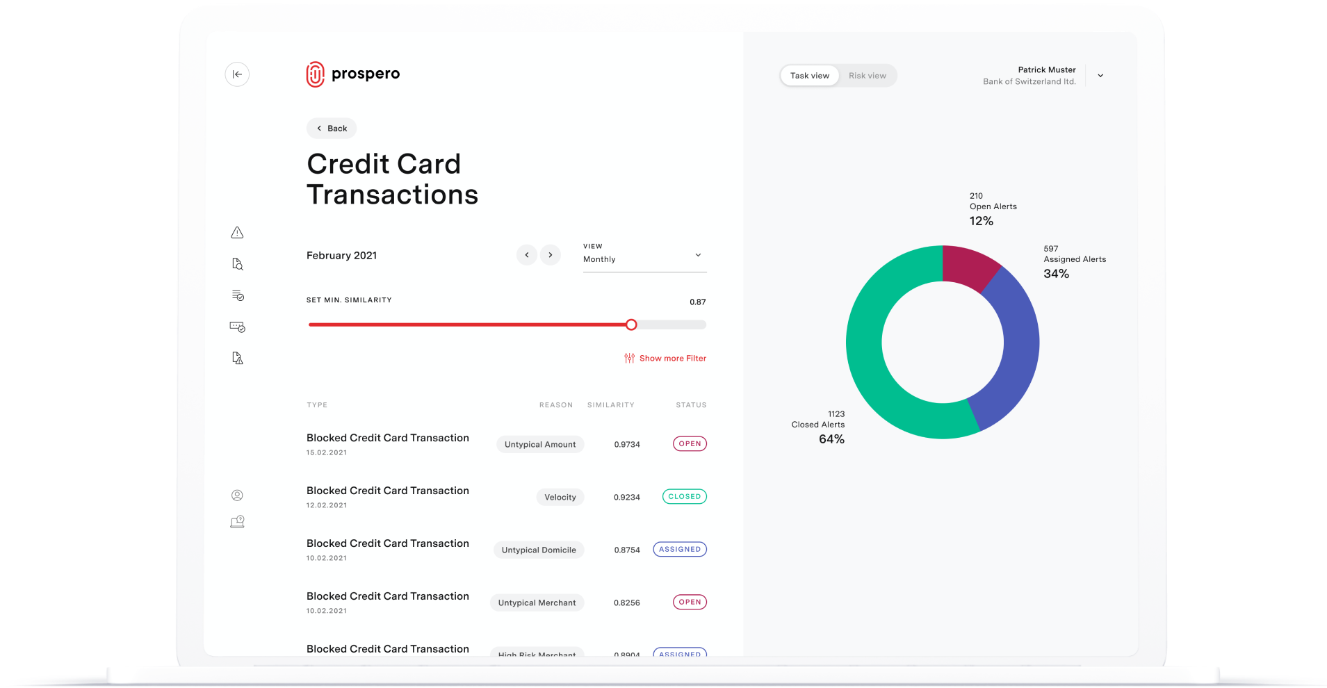DetectX Fraud Prevention Credit Card Transaction Screenshot