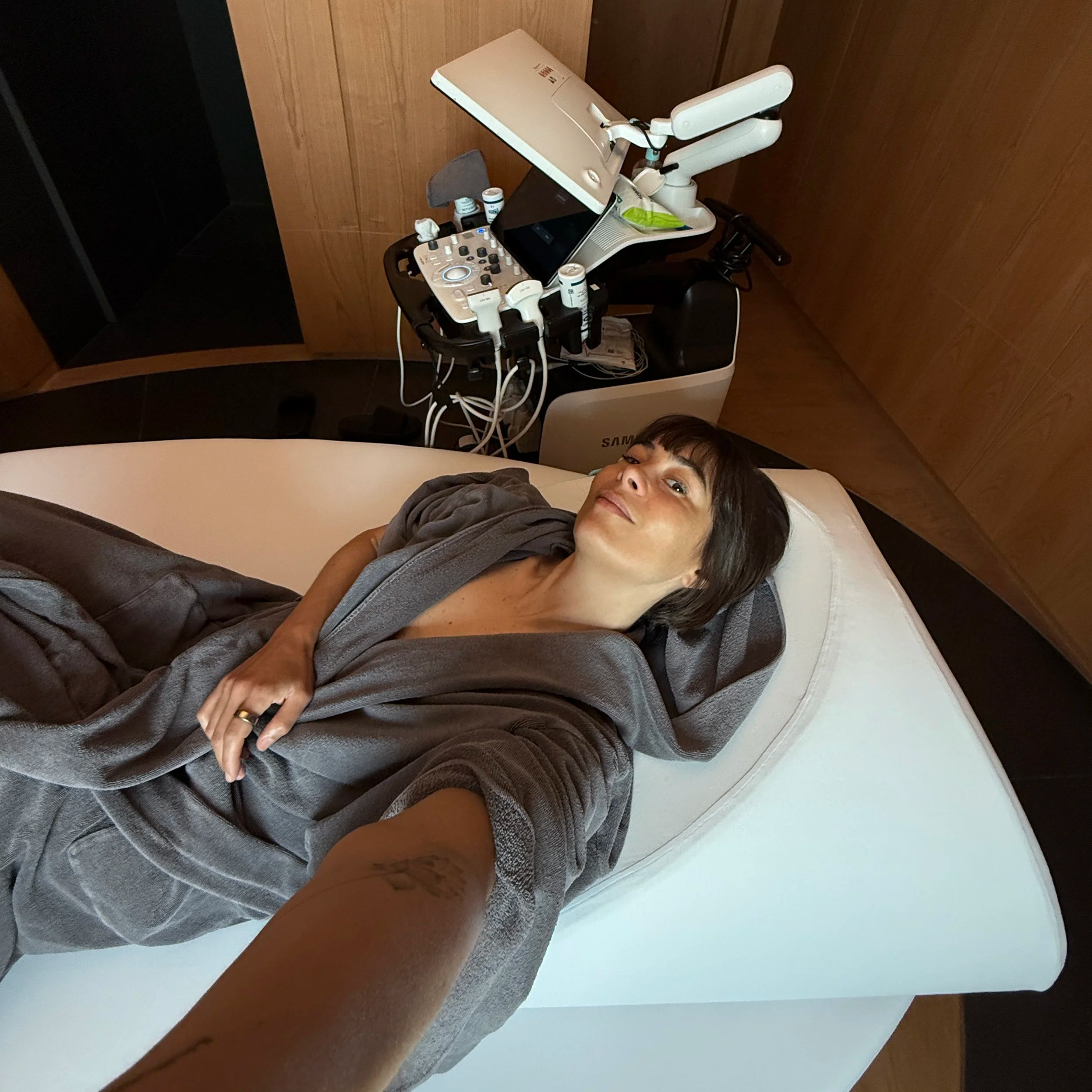 Chef Claire during a wellness treatment at Zo longevity clinic in Paris