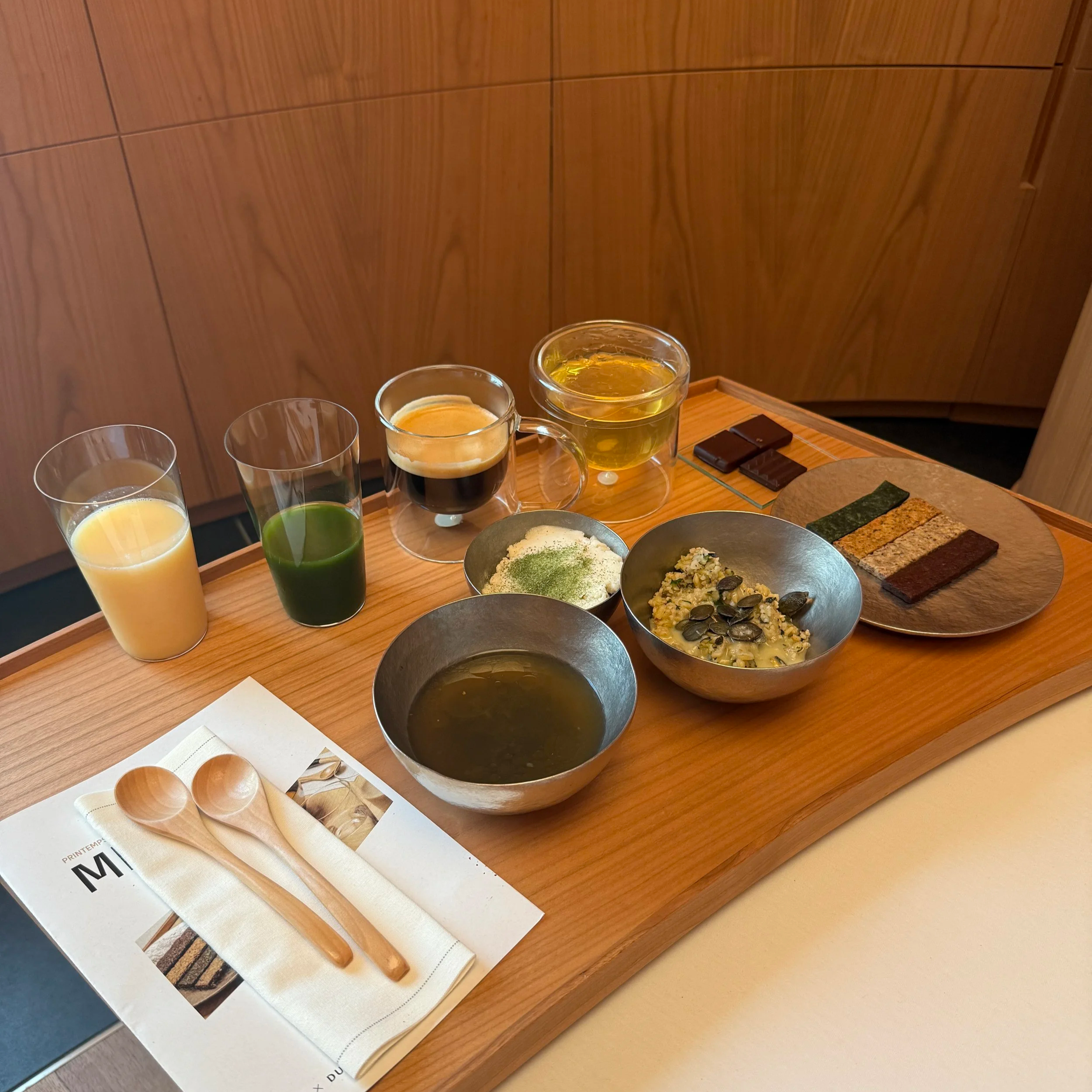 Wellness lunch prepared by Michelin-starred chef Alain Ducasse at Zo longevity clinic in Paris