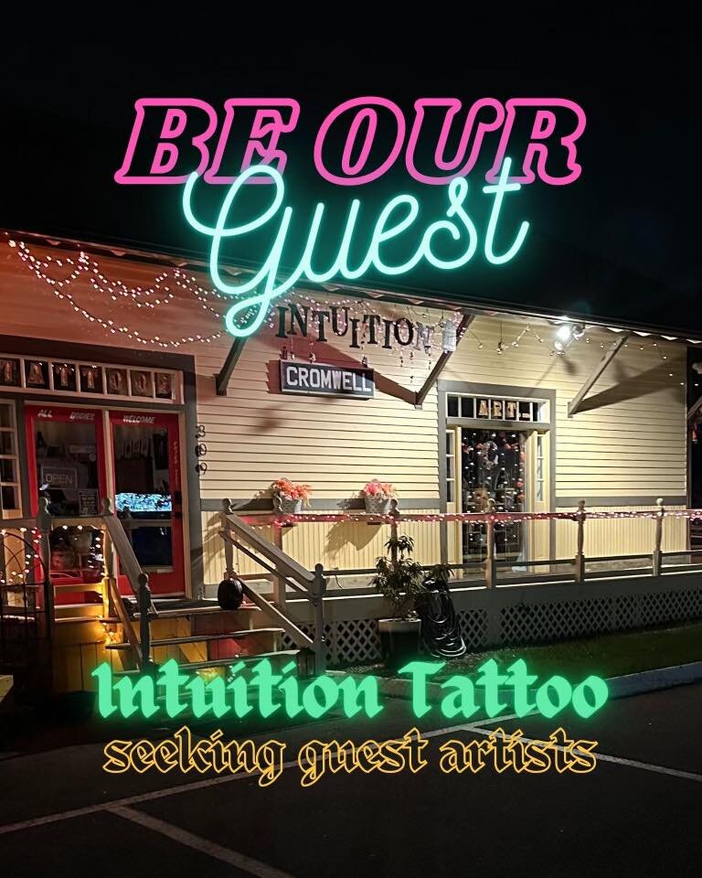 We are looking for guest artists! ✨✨✨

Also open to artists looking for a more permanent home in Cromwell, CT!

Email us to learn more 

#cttattooshop #cttattoos #cttattooers #cttattoo #cttattooartist #tattooshop #tattoolife #tattooartist #tattooart 