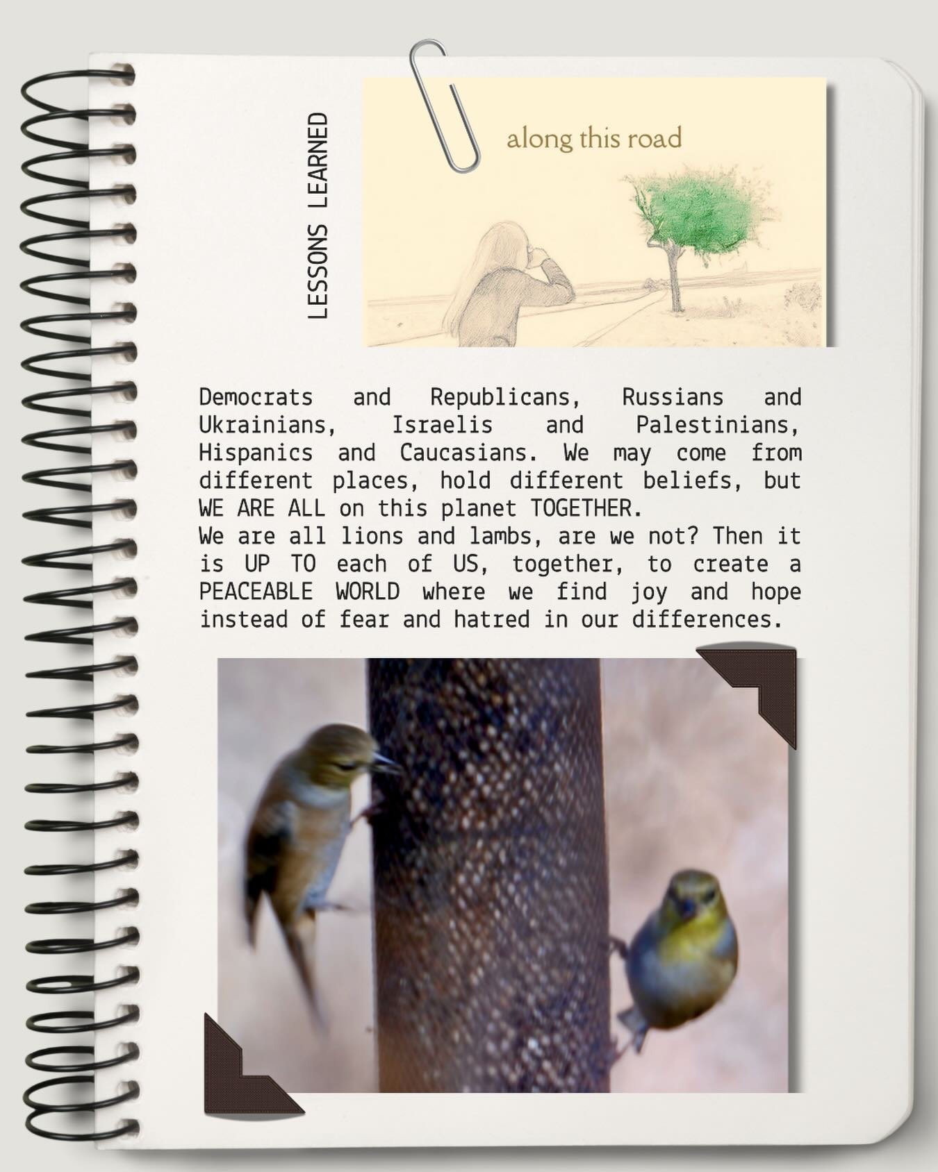 We have to re-learn how to be different . . . together.
#differenttogether #hope #healing