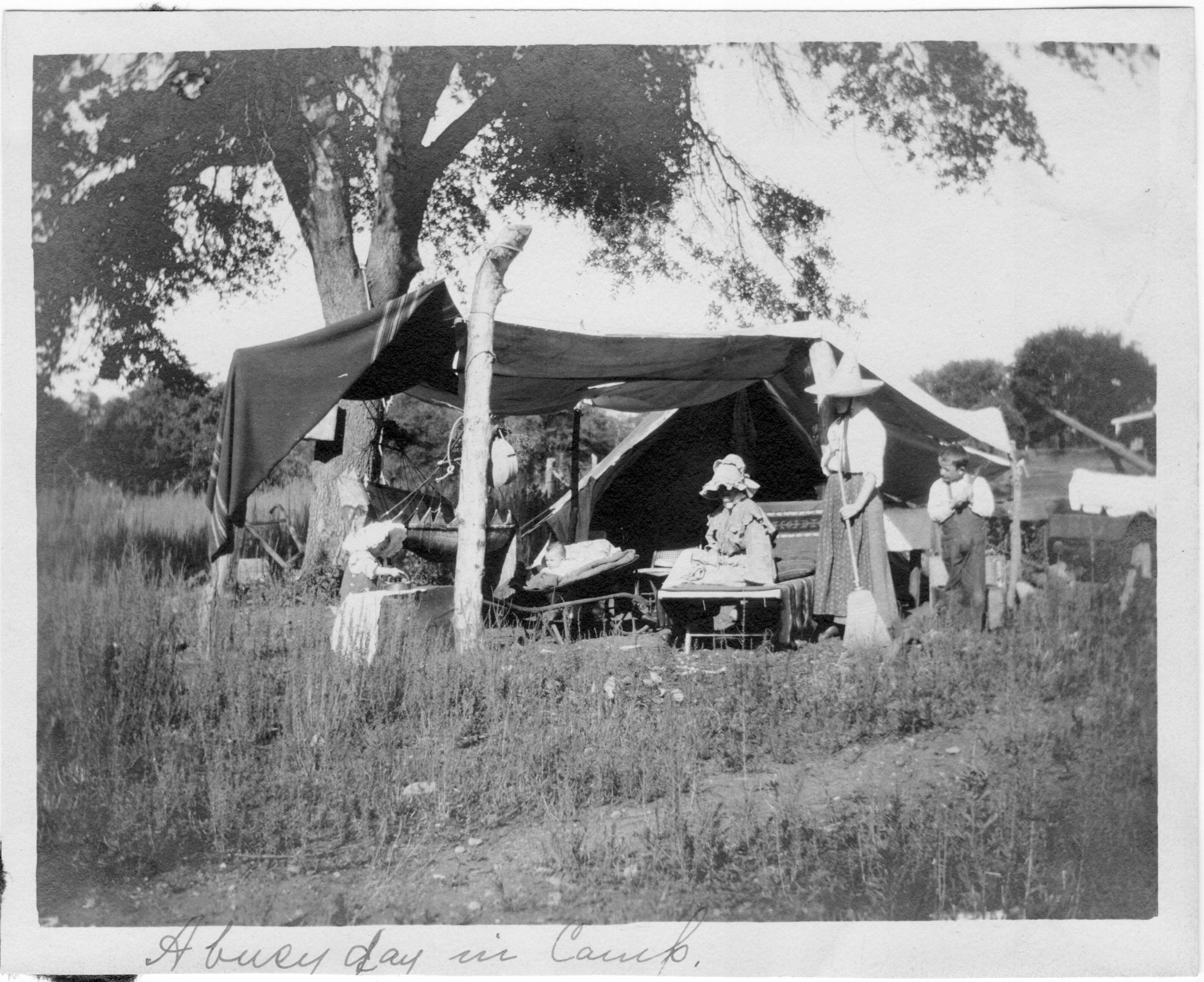 A busy day in Camp at Turkey Creek, Chiricahua Mountains circa 1903-05.jpg