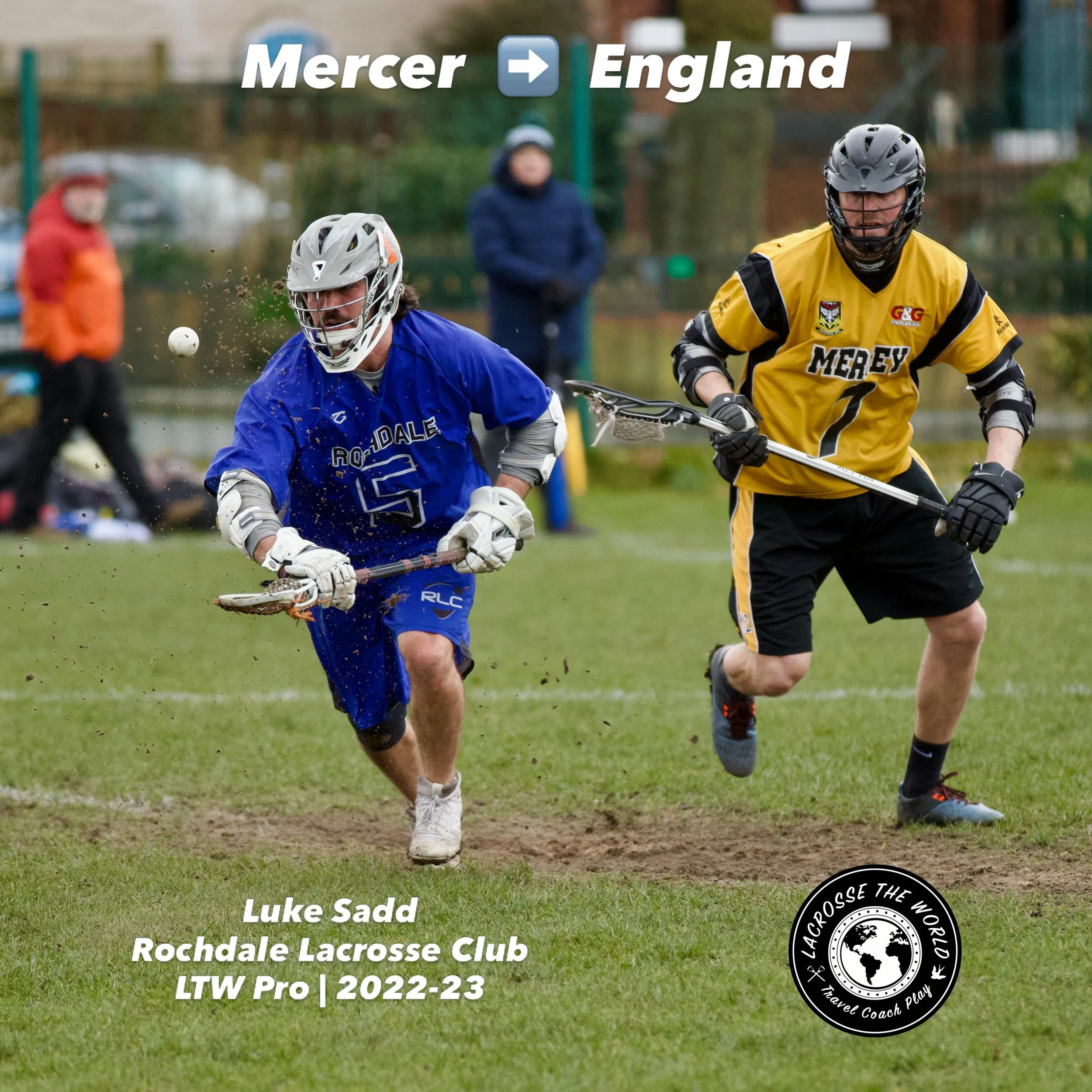 🇺🇸 Mercer University ➡️ 🏴󠁧󠁢󠁥󠁮󠁧󠁿England 
Graduation was just the beginning of Luke&rsquo;s lacrosse journey. 
A year later, he was living, coaching, and playing lacrosse in Manchester, England through Lacrosse The World. 
&ldquo;My time in th