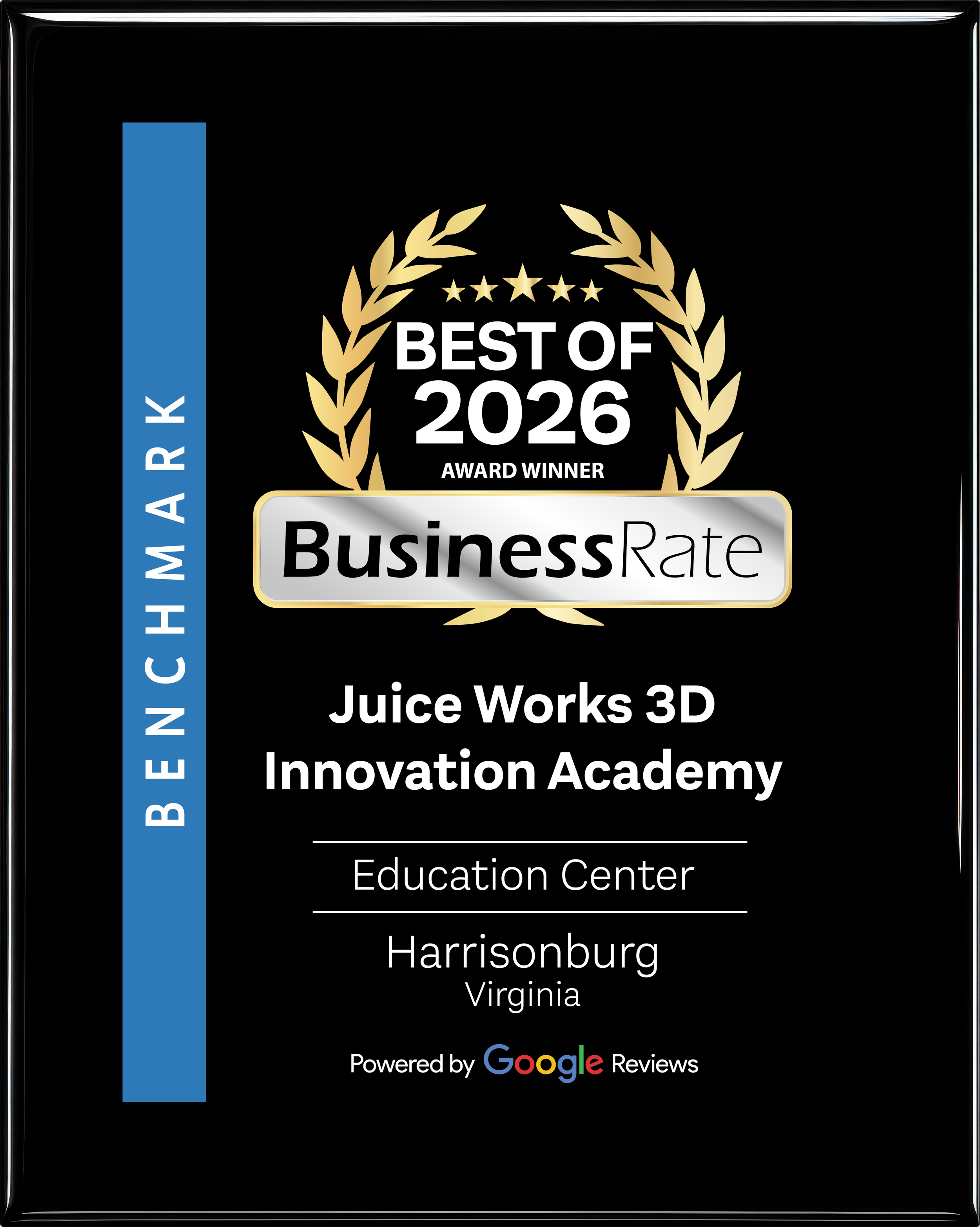 Juice Works 3D Innovation Academy - 2026 Best of Business Rate Award Winner for Education Center in Harrisonburg, Virginia