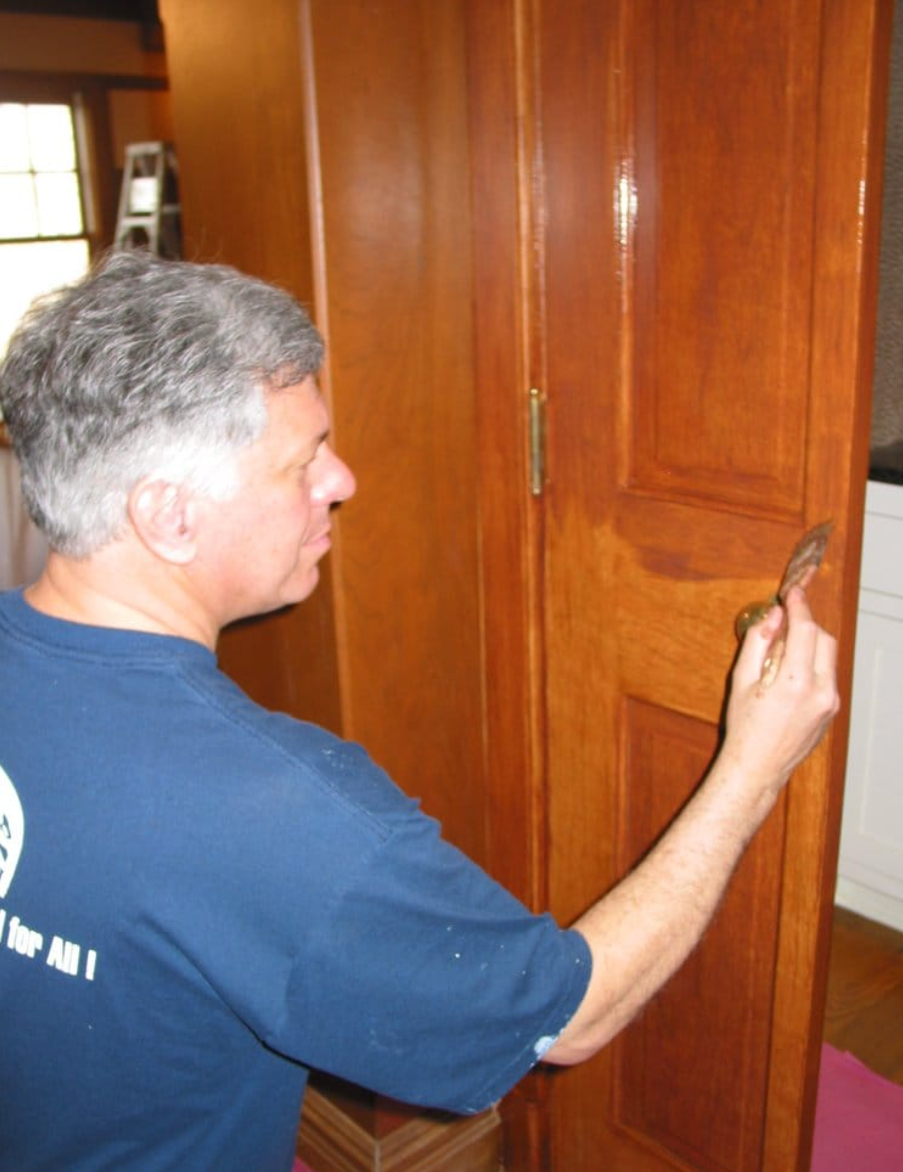 Wood graining to match existing cherry wood