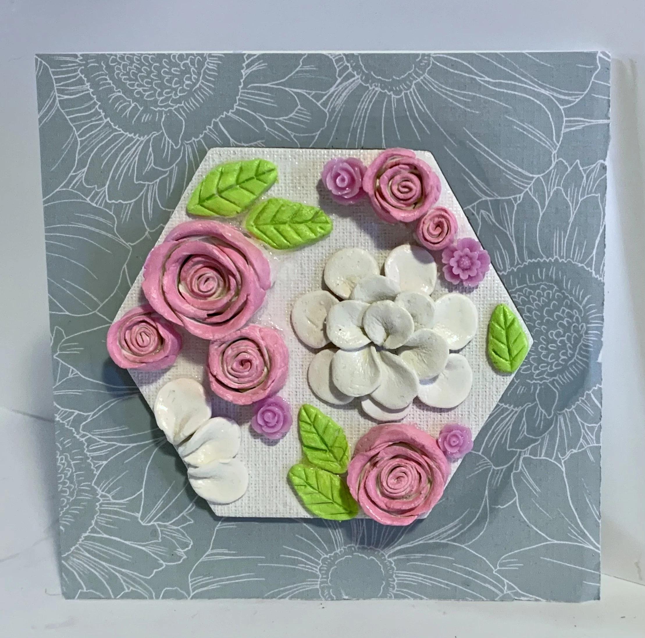 Pink Rose Hexagon