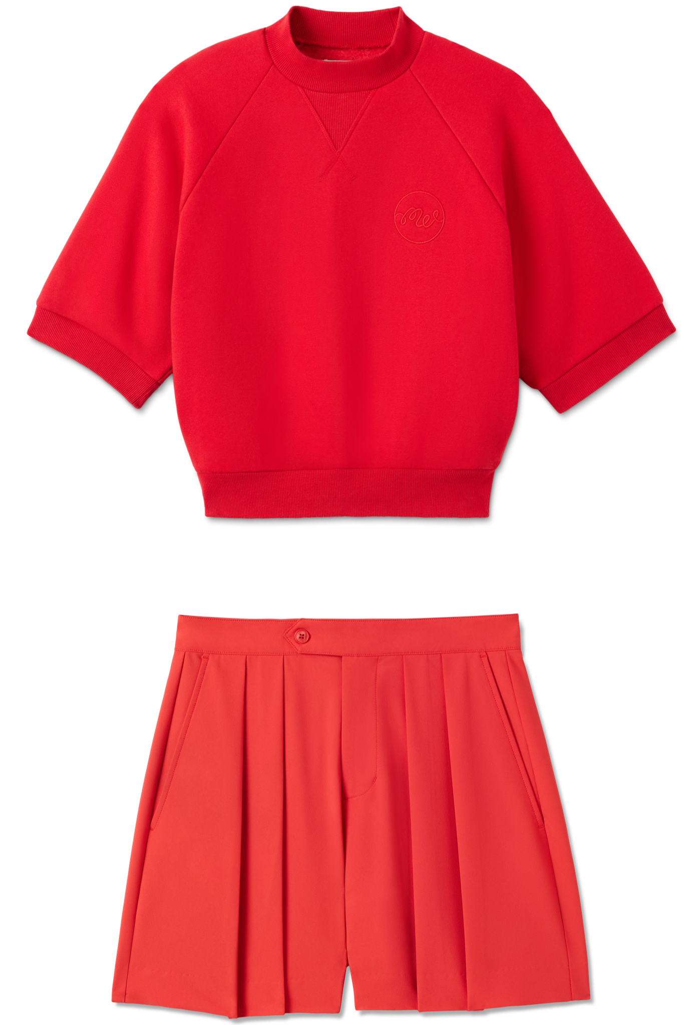 Flatlay - Top and shorts
