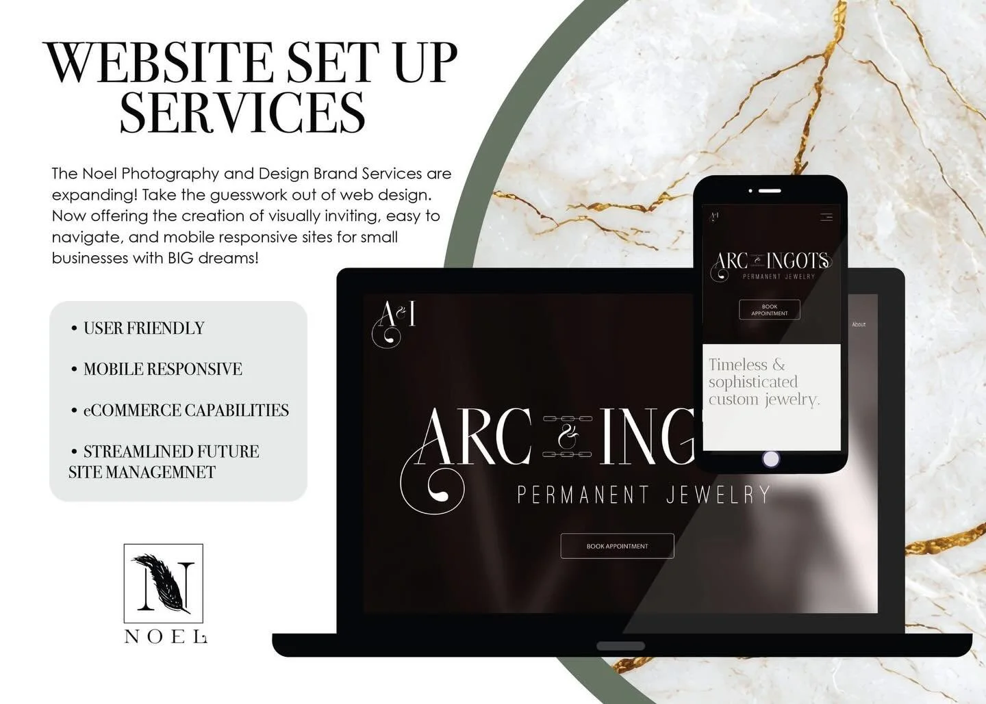 🚨 NEW SERVICE ALERT🚨 
Whether you&rsquo;re just getting started, or tired of dealing with the struggles of DIY web design. Together we can create your dream site with long term goals.

Request a free Web Design consult, and grab $500 OFF when contr