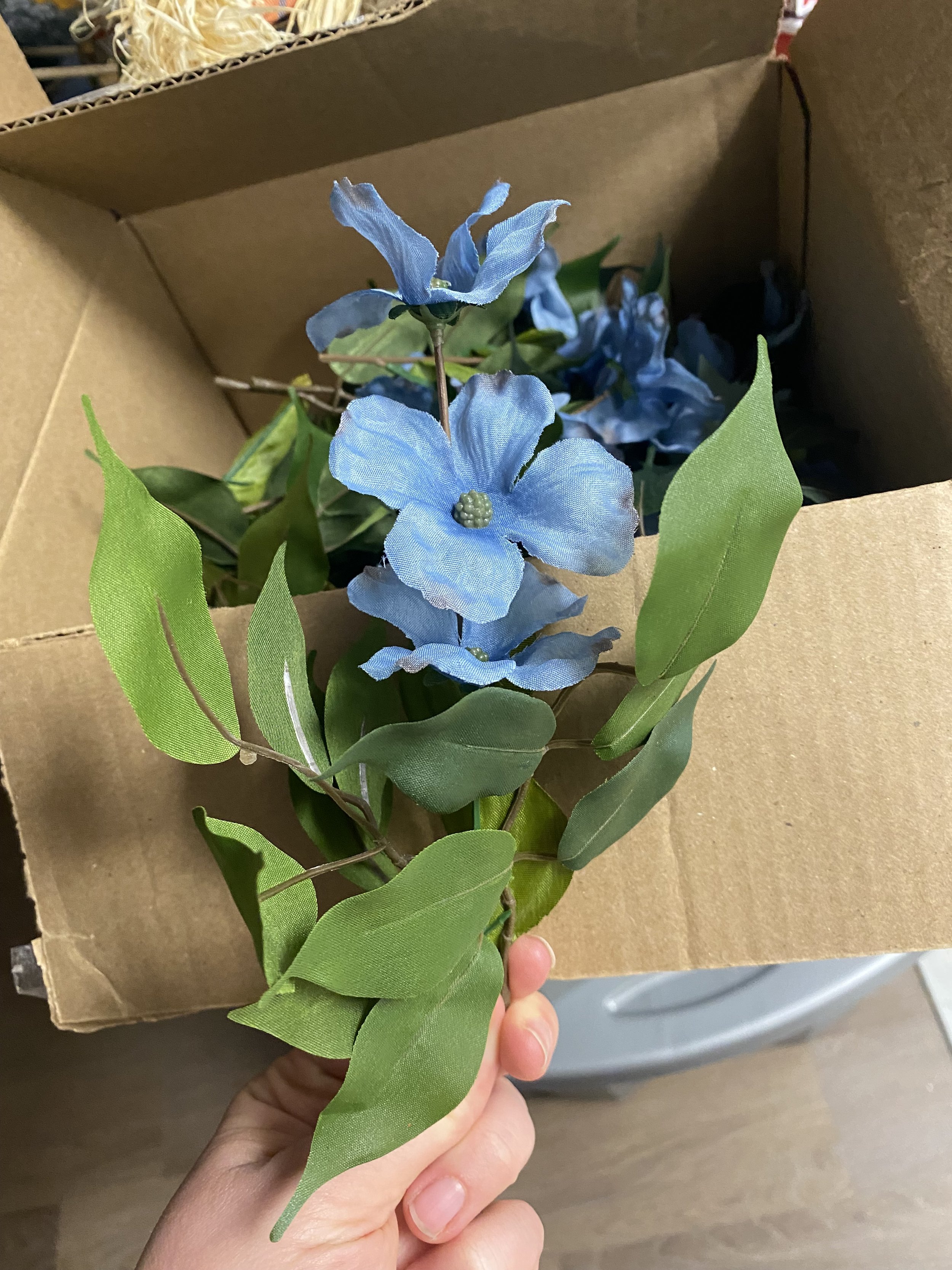 $10 - Blue\Purple florals for bud vases