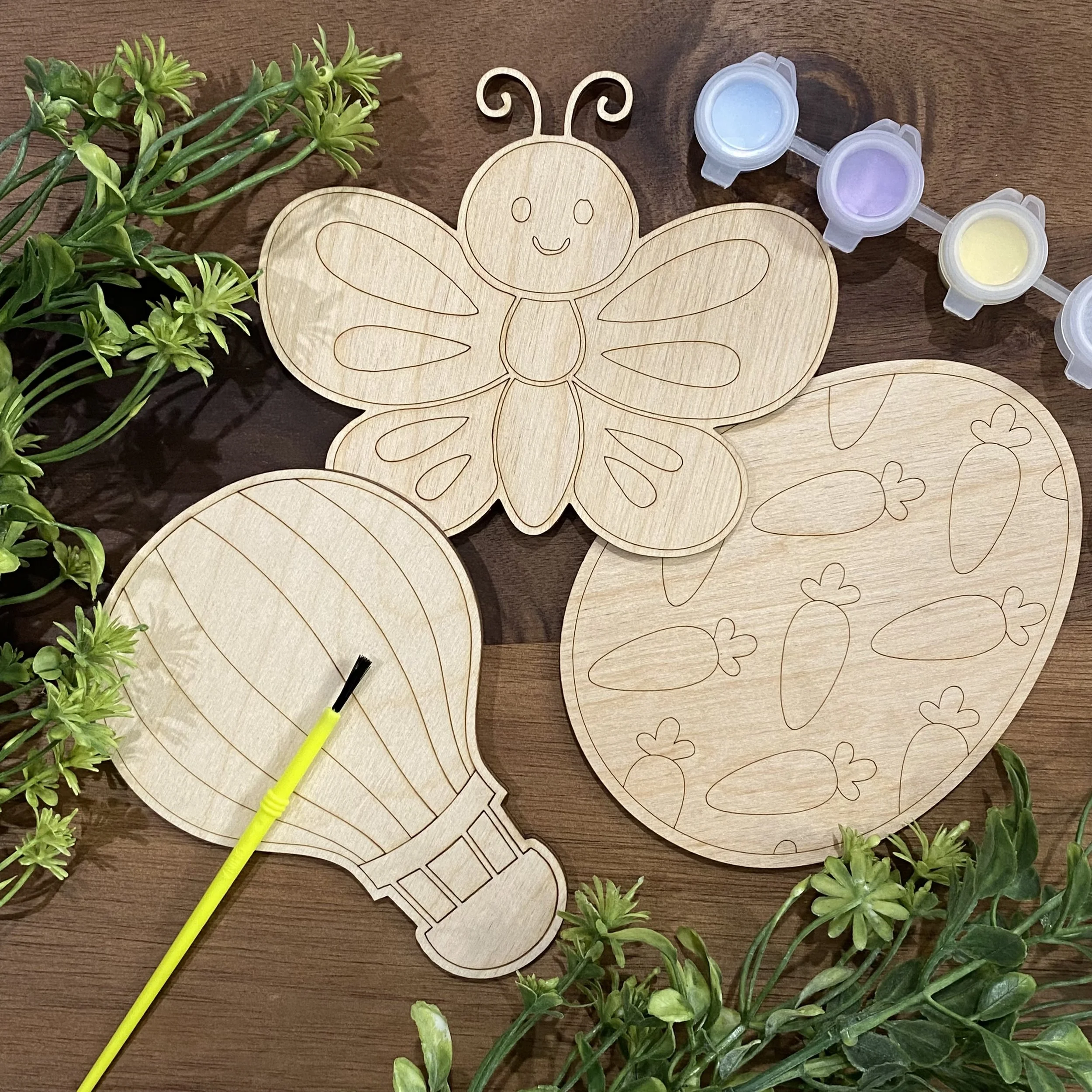 Kid's Spring Wood Paint Kit for Easter Baskets - PRE ORDER