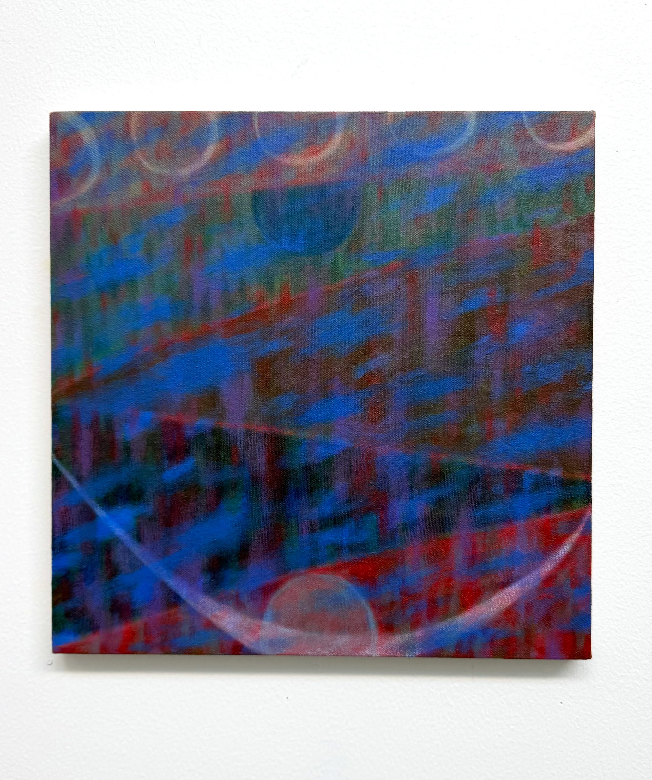 Nightspeech, 14 x 14", acrylic on canvas, 2026